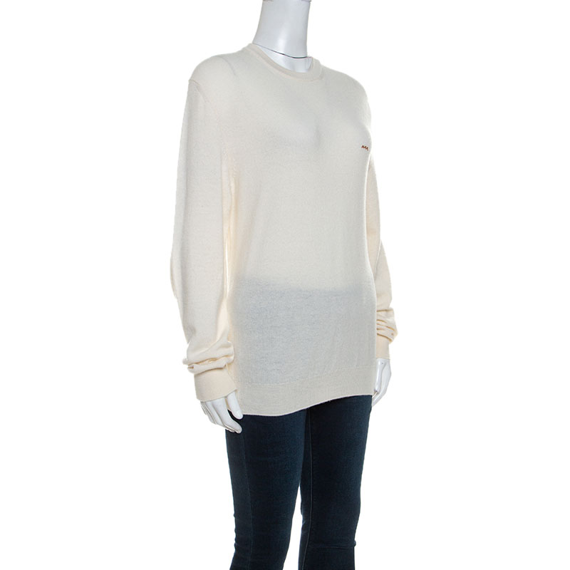 

Ermenegildo Zegna Couture Cream Wool Sweater