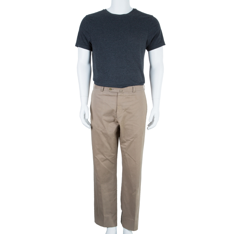 

Ermenegildo Zegna Men's Beige Tricotine Pants