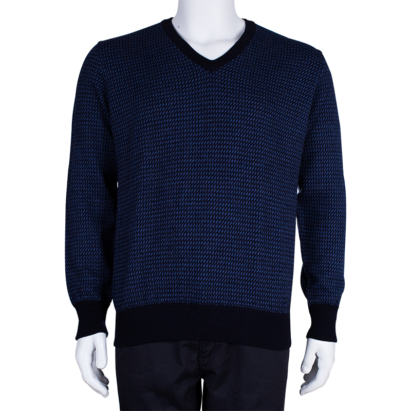 

Ermenegildo Zegna Men's Navy Blue Sweater