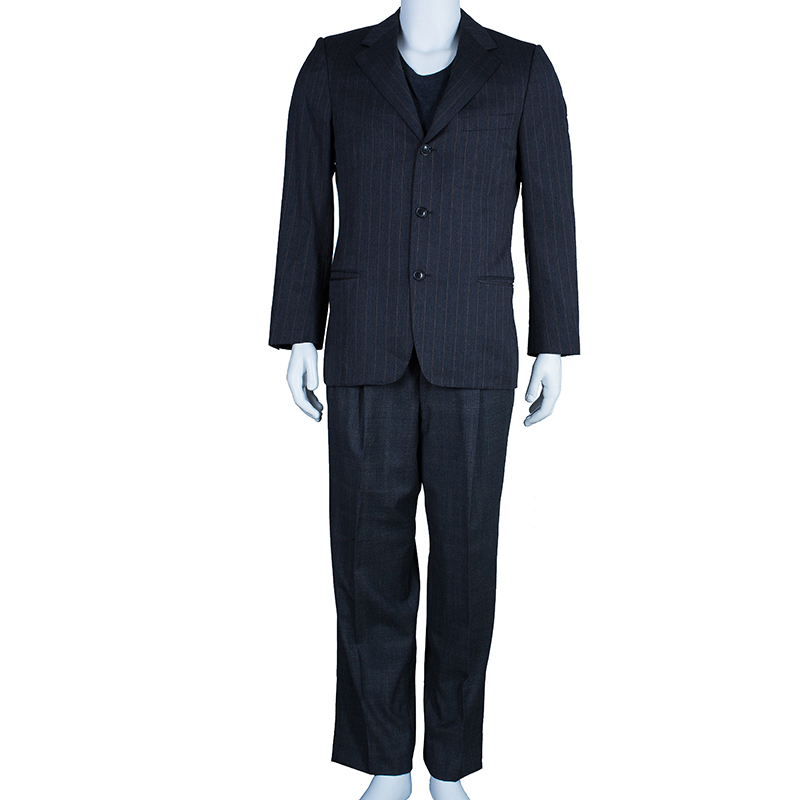 

Ermenegildo Zegna Men's Grey Striped Suit