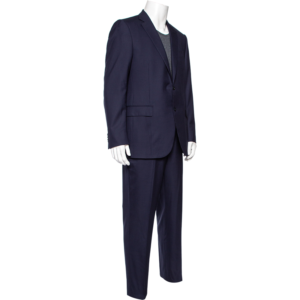 

Ermenegildo Zegna Navy Blue Wool Single Breasted Suit