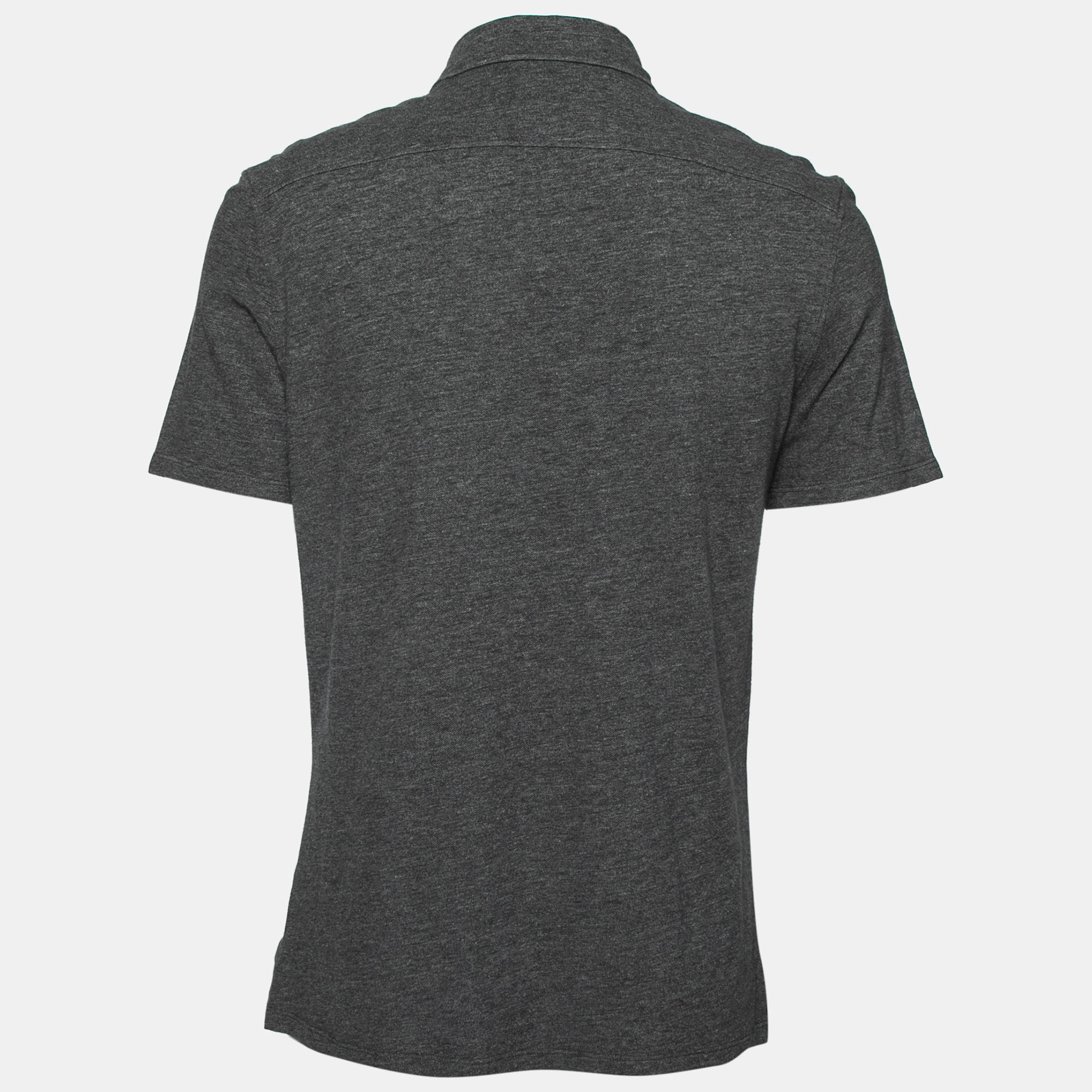 

Ermenegildo Zegna Grey Cotton Short Sleeve Polo T-Shirt