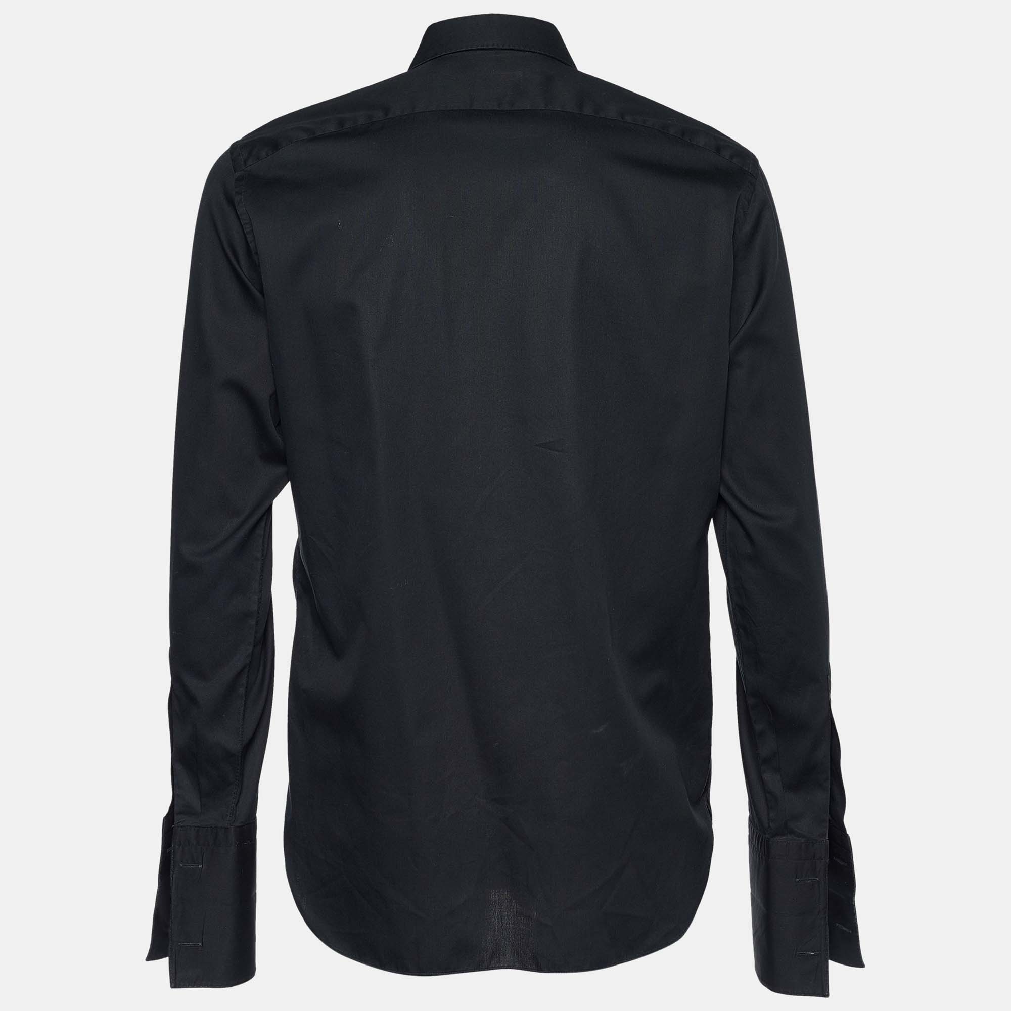 

Ermenegildo Zegna Black Cotton Button Front Shirt