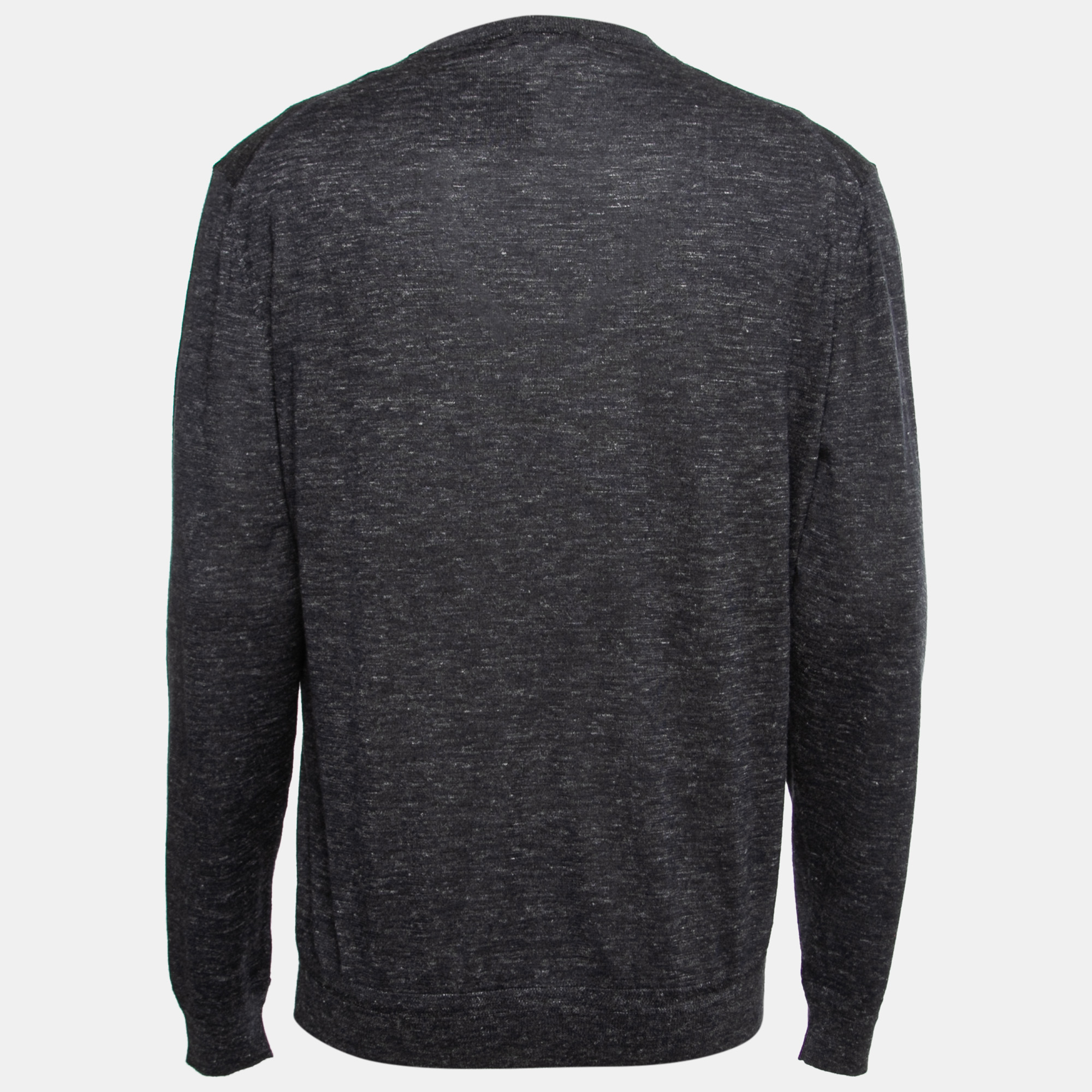 

Ermenegildo Zegna Couture Dark Grey Cashmere Crewneck Sweater 3XL