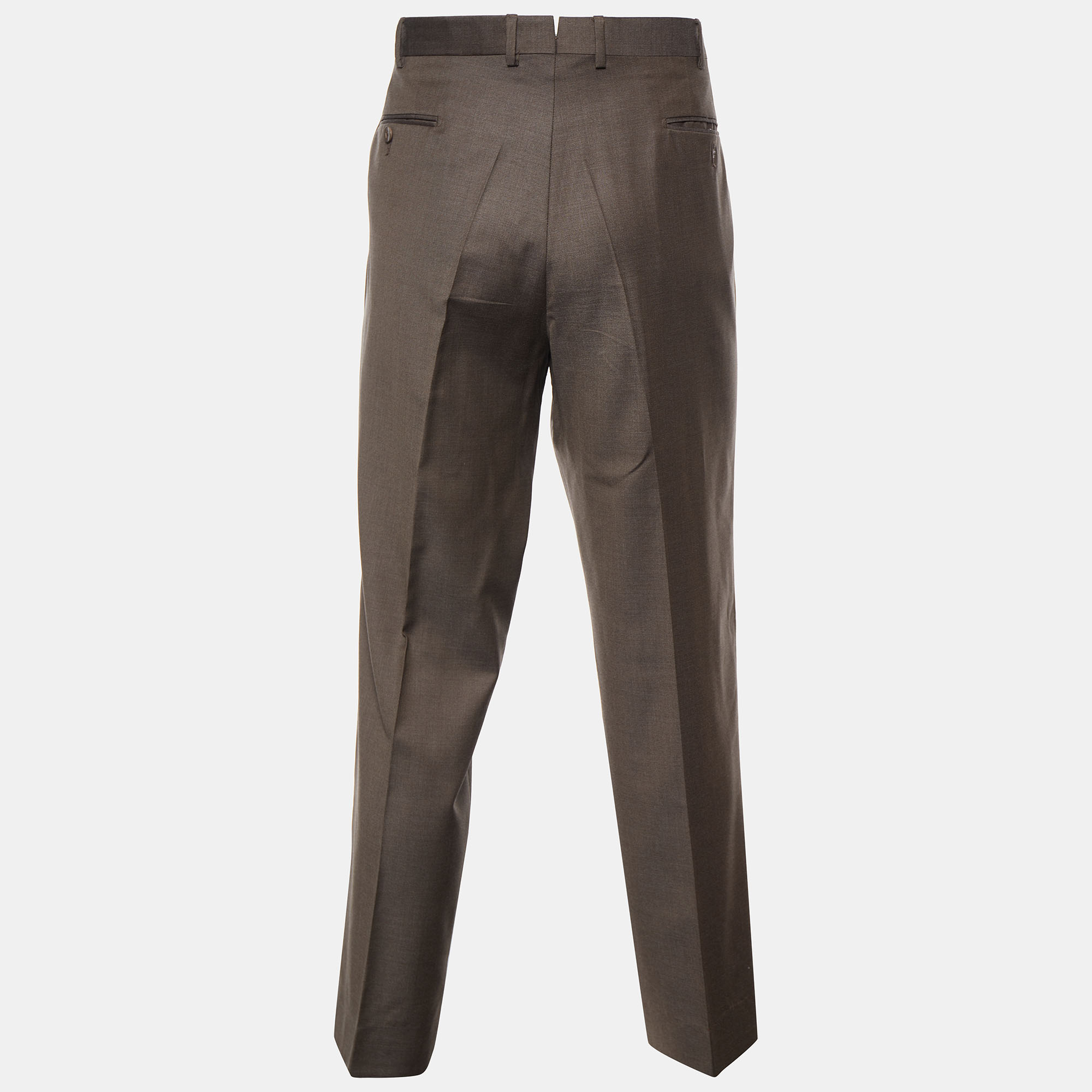 

Ermenegildo Zegna Brown Wool Regular Fit Trousers 3XL