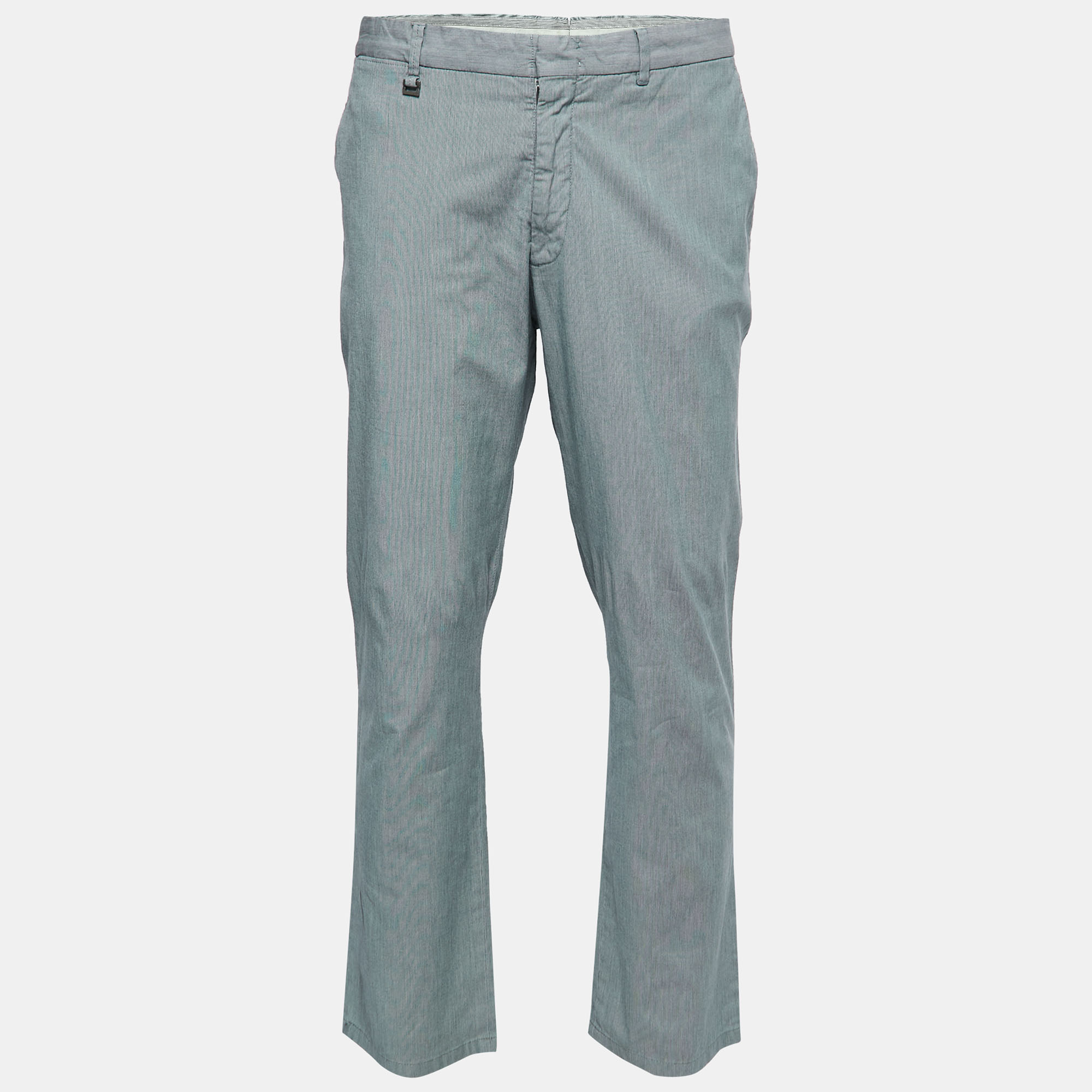 Pre-owned Ermenegildo Zegna Grey Cotton Trousers 2xl