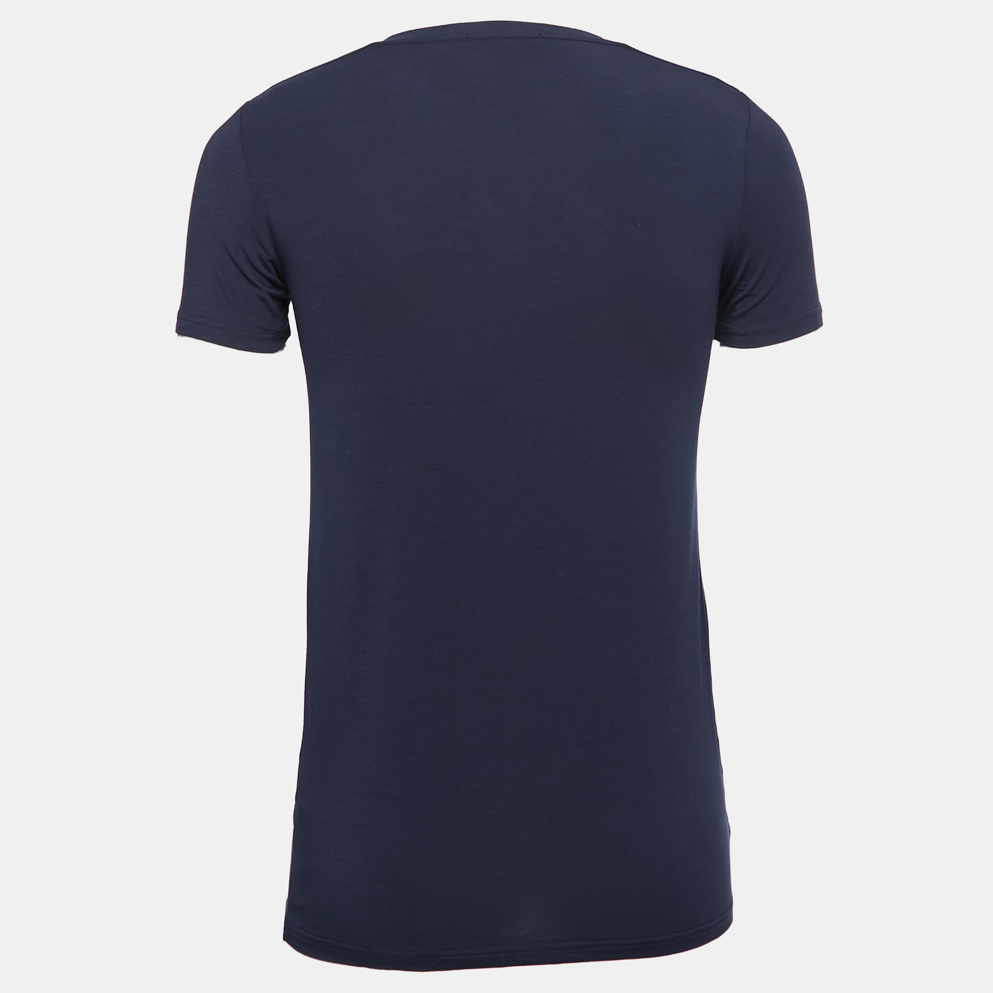 

Ermenegildo Zegna Navy Blue Modal Round Neck T-Shirt