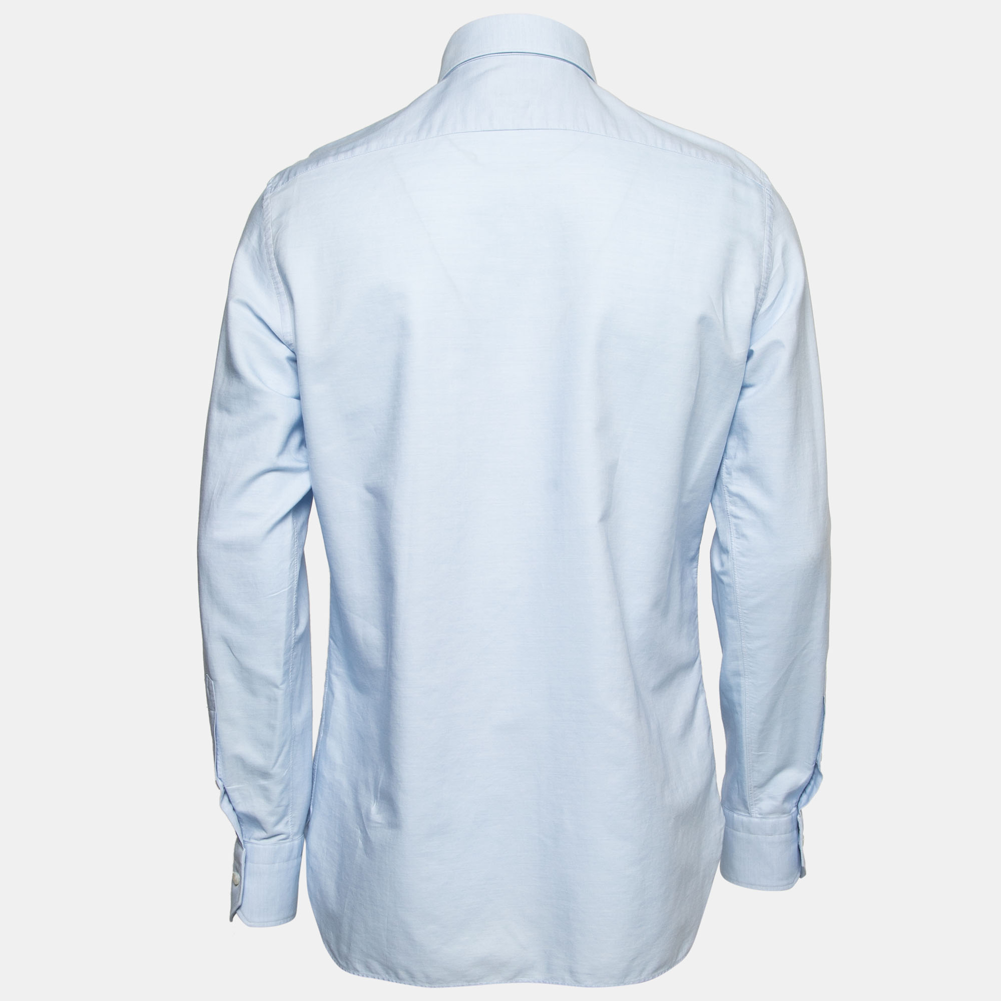 

Ermenegildo Zegna Light Blue Cotton Slim Fit Shirt