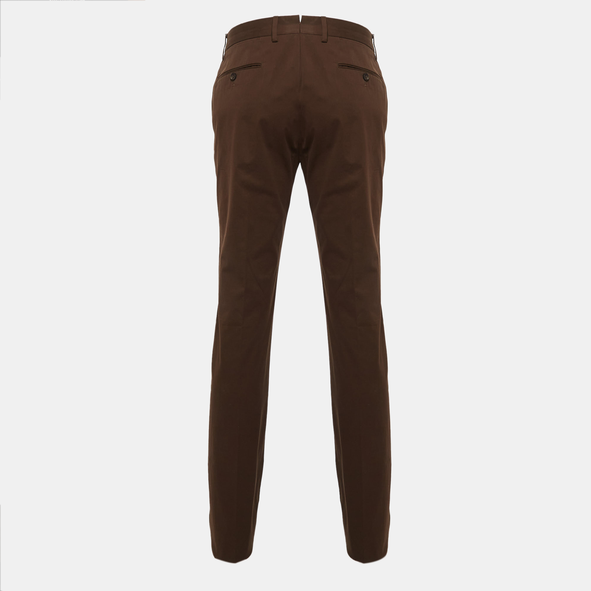 

Ermenegildo Zegna Brown Cotton Tailored Trousers