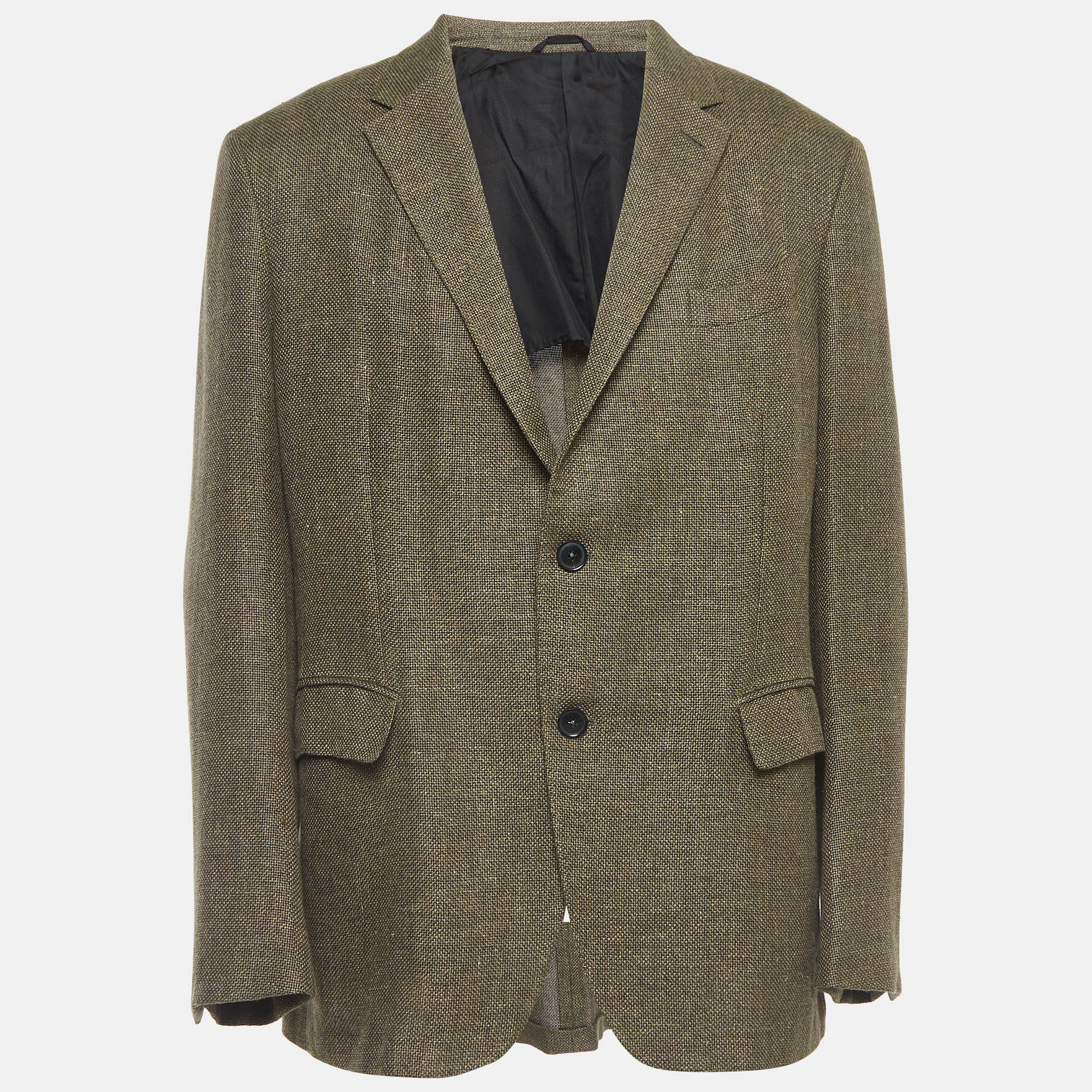 

Ermenegildo Zegna Brown Wool Blend Singe Breasted Blazer