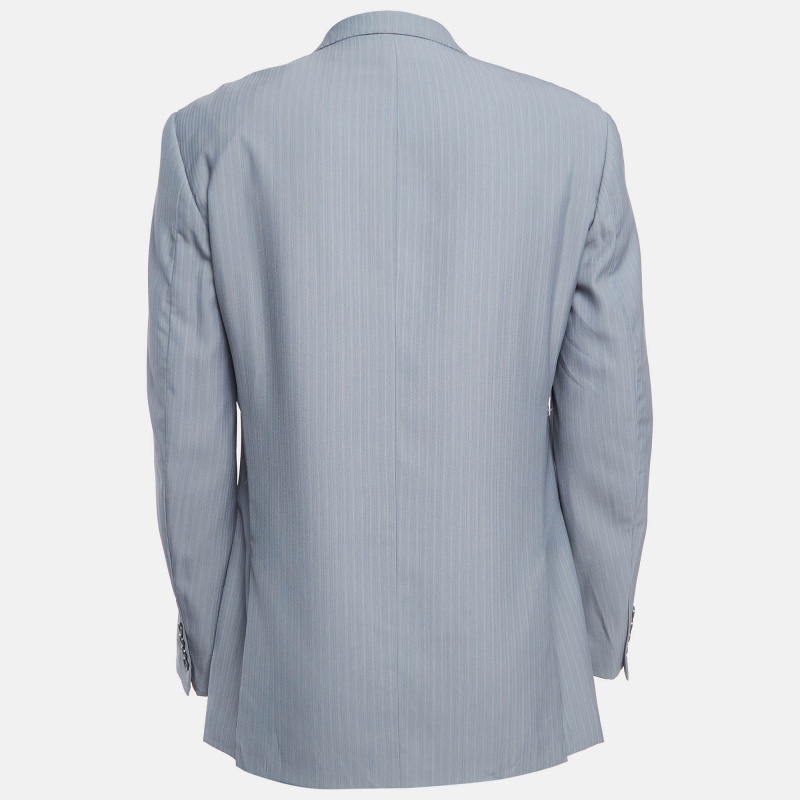 Ermenegildo Zegna Striped Wool Single Breasted Blazer M 
