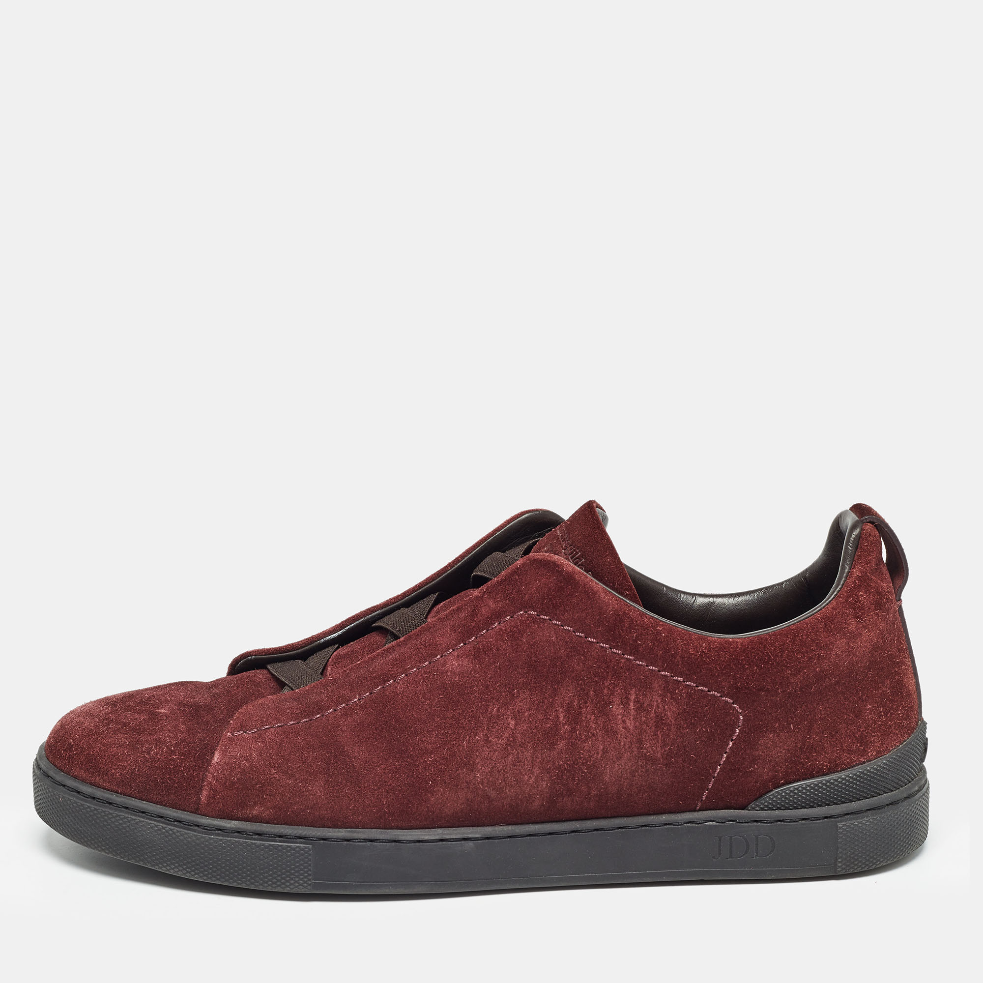 

Ermenegildo Zegna Burgundy Suede Low Top Sneakers Size 43