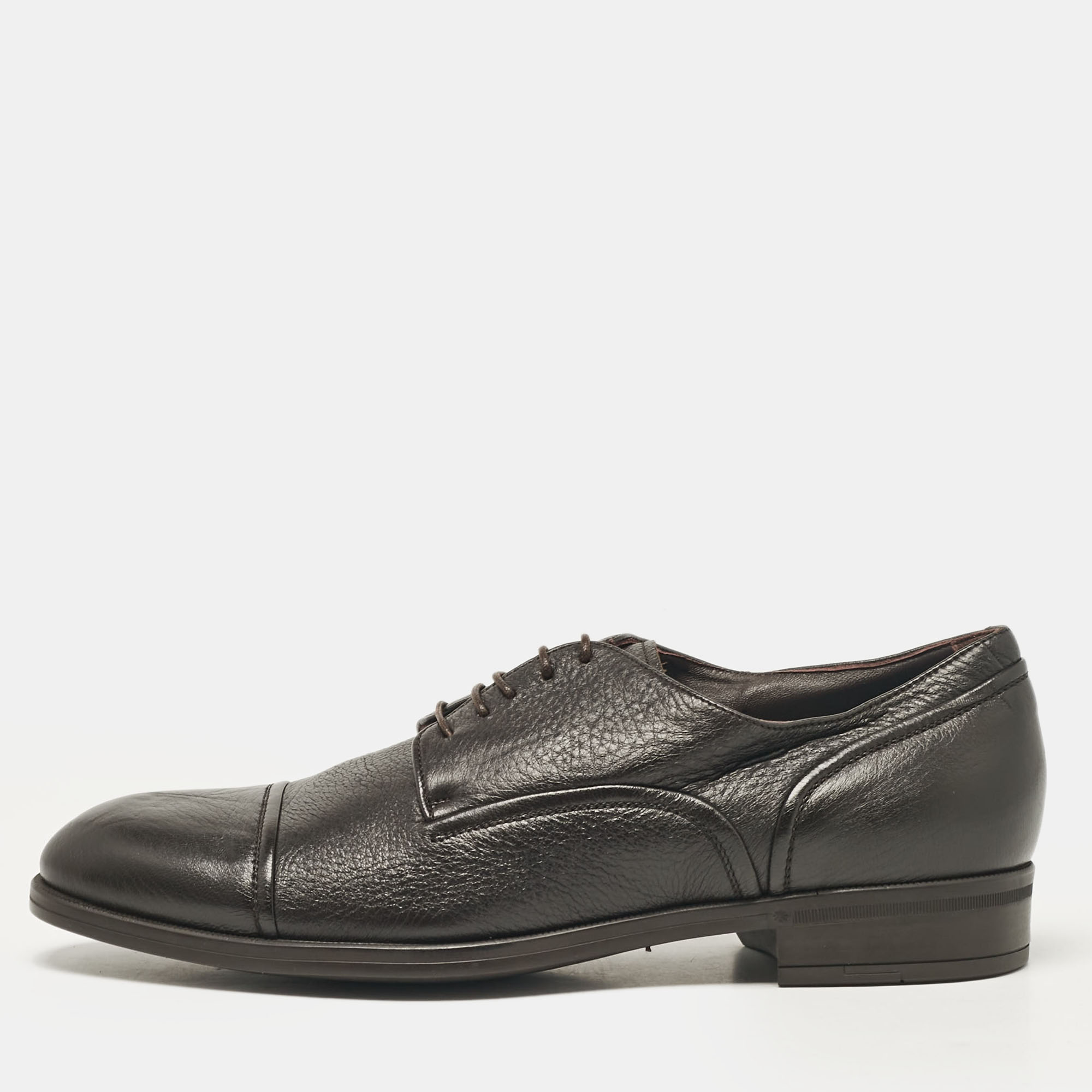 

Ermenegildo Zegna Brown Leather lace Up Derby Size 40