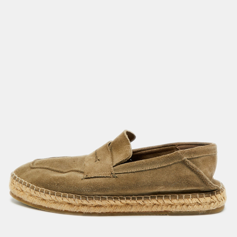 

Ermenegildo Zegna Valencia Size 41 Grey Suede Espadrille Flat