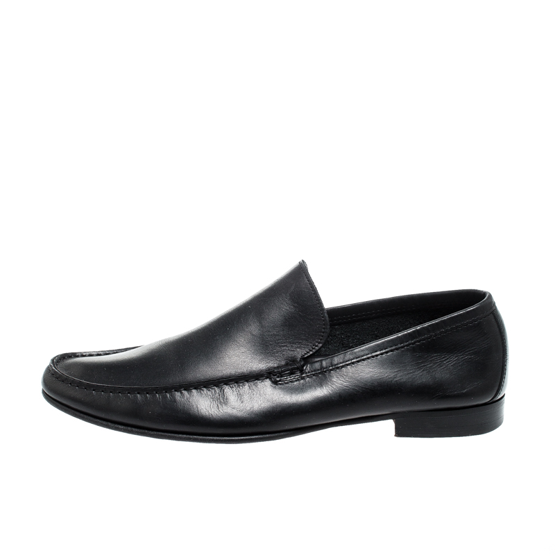

Ermenegildo Zegna Black Leather Loafers Size