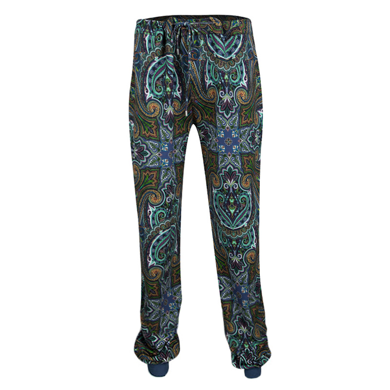 Pre Owned Etro Multicolor Paisley Printed Jersey Jogger Pants 3XL