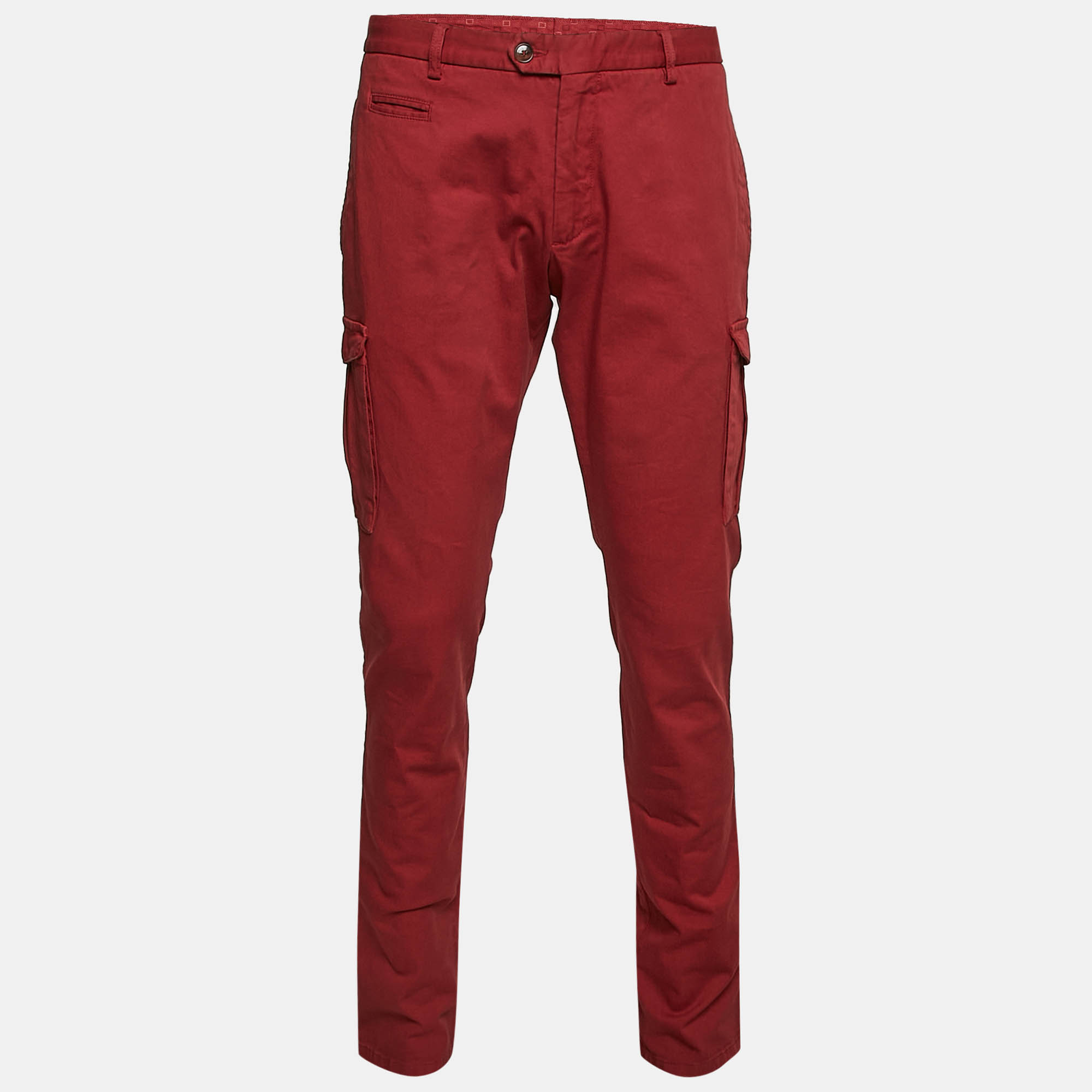 

Etro Red Cotton Cargo Pants XL/Waist 36"