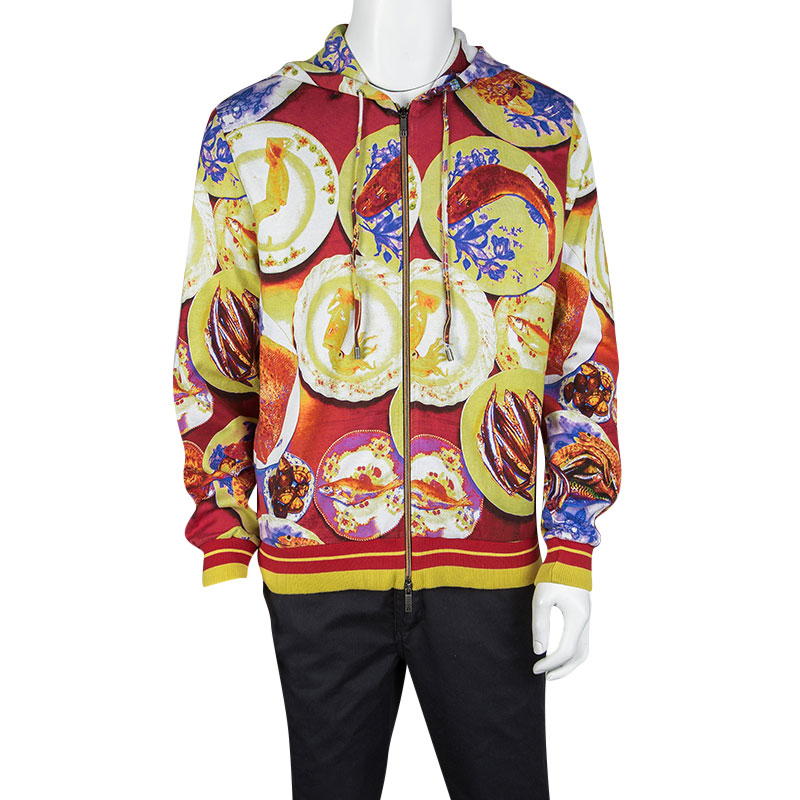 

Etro Multicolor Fish Print Print Zip Front Hoodie