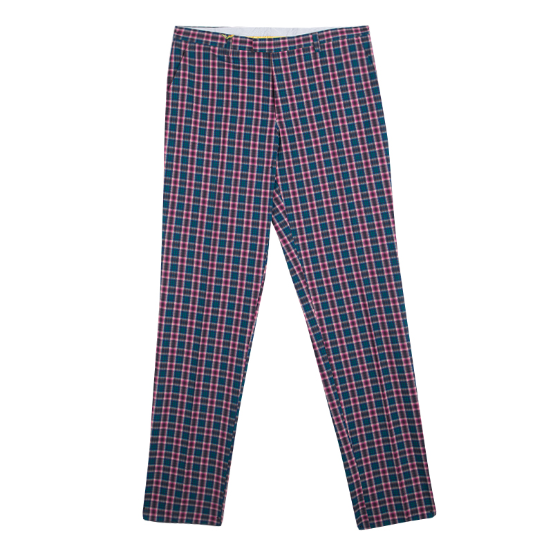 purple tartan trousers mens