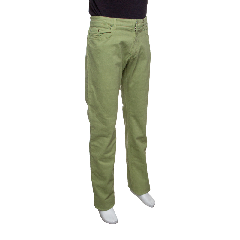 

Etro Green Denim Straight Fit Jeans