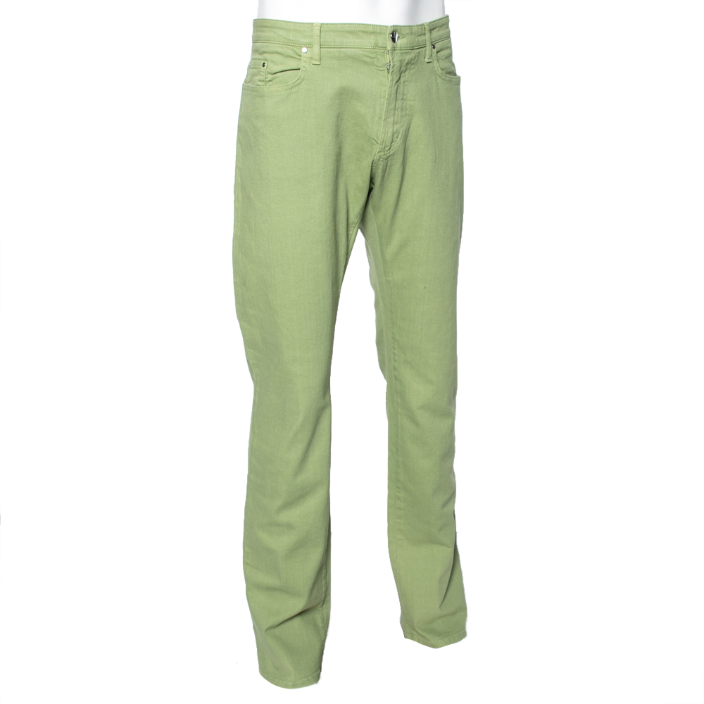 

Etro Green Denim Straight Fit Jeans