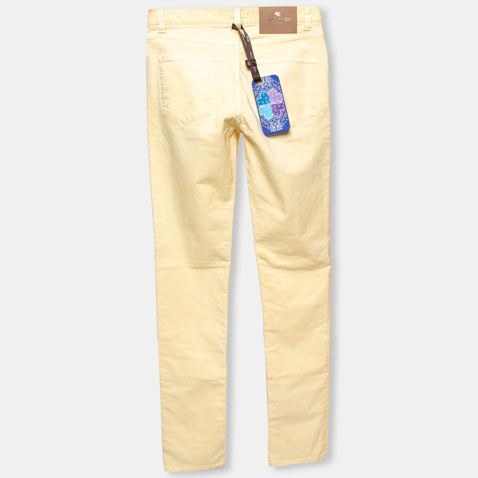 

Etro Yellow Cotton Straight Fit Jeans