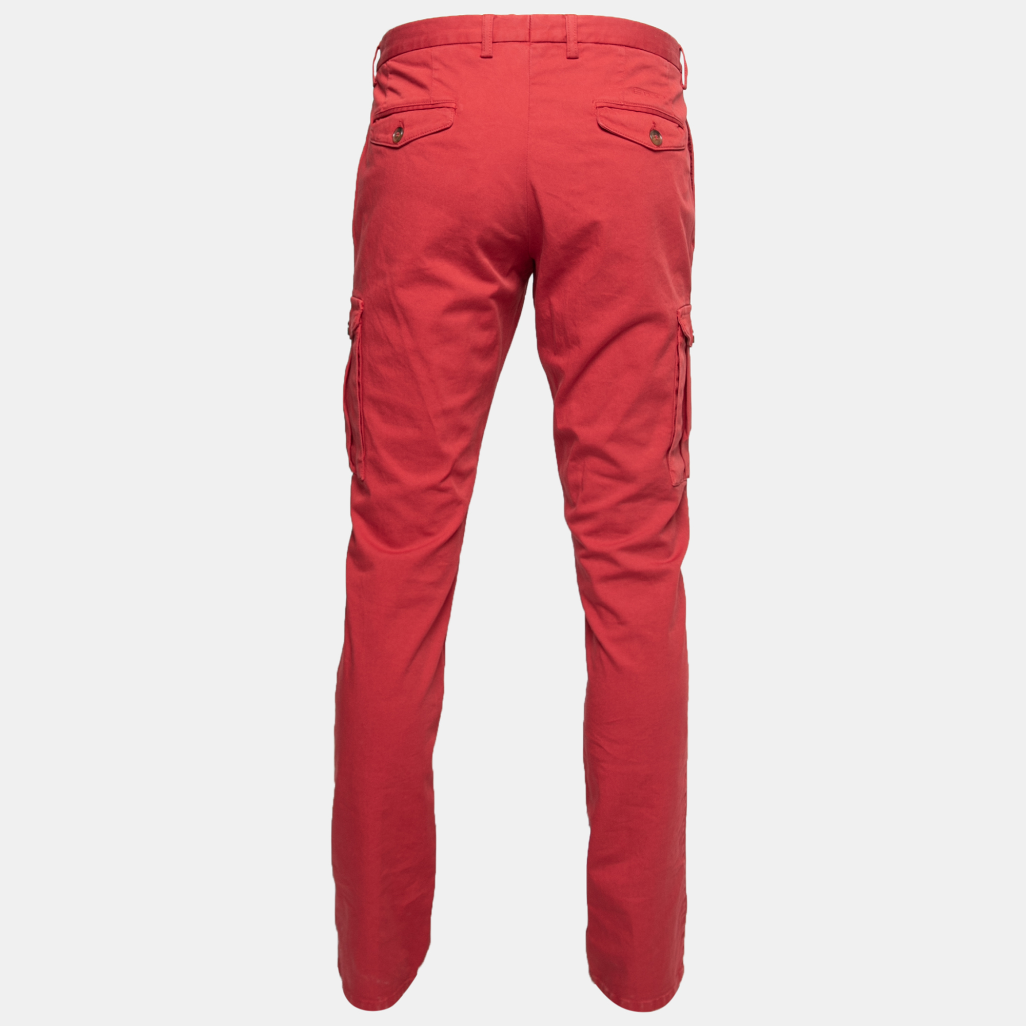 

Etro Red Cotton Cargo Pants