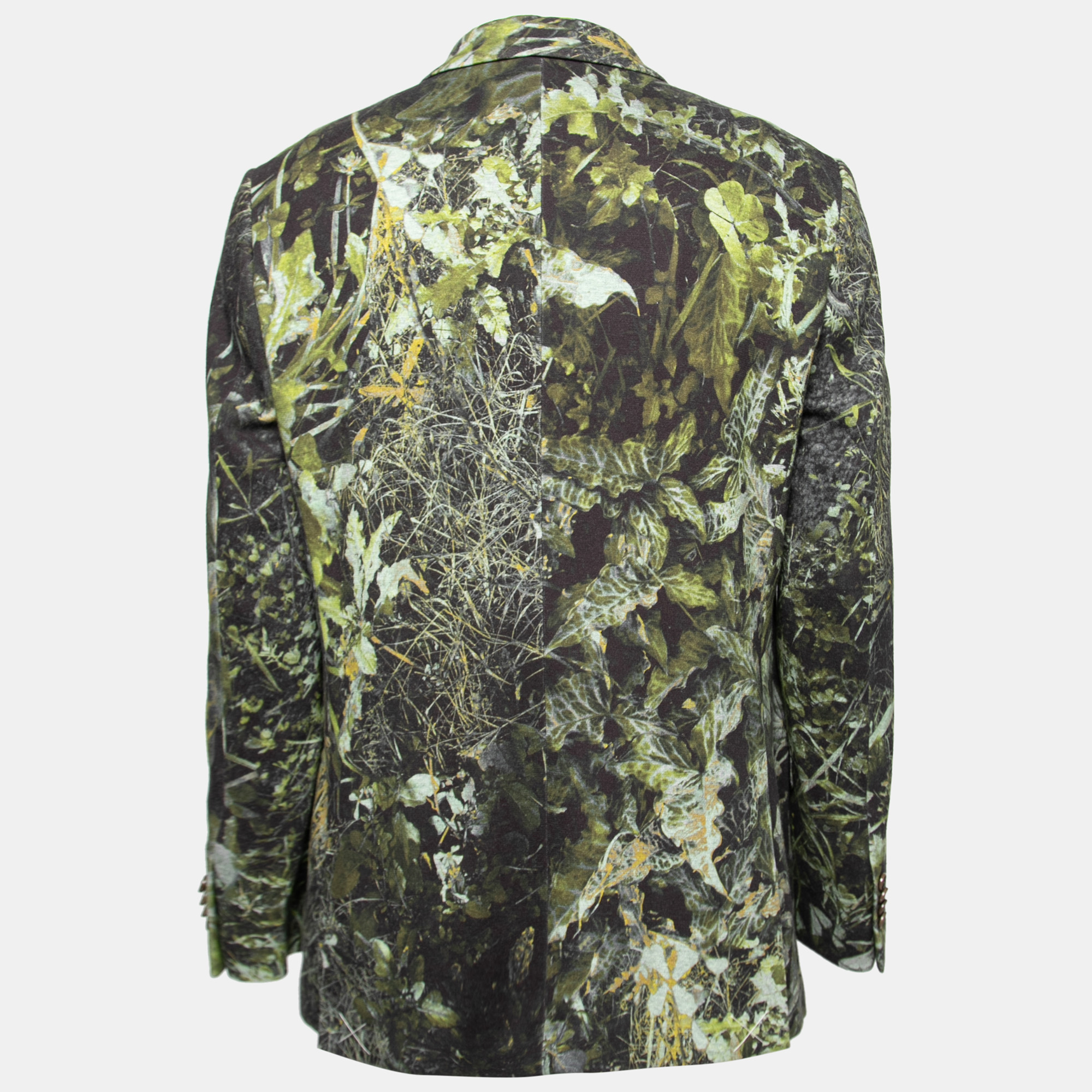 

Etro Green Floral Printed Cotton Jacket