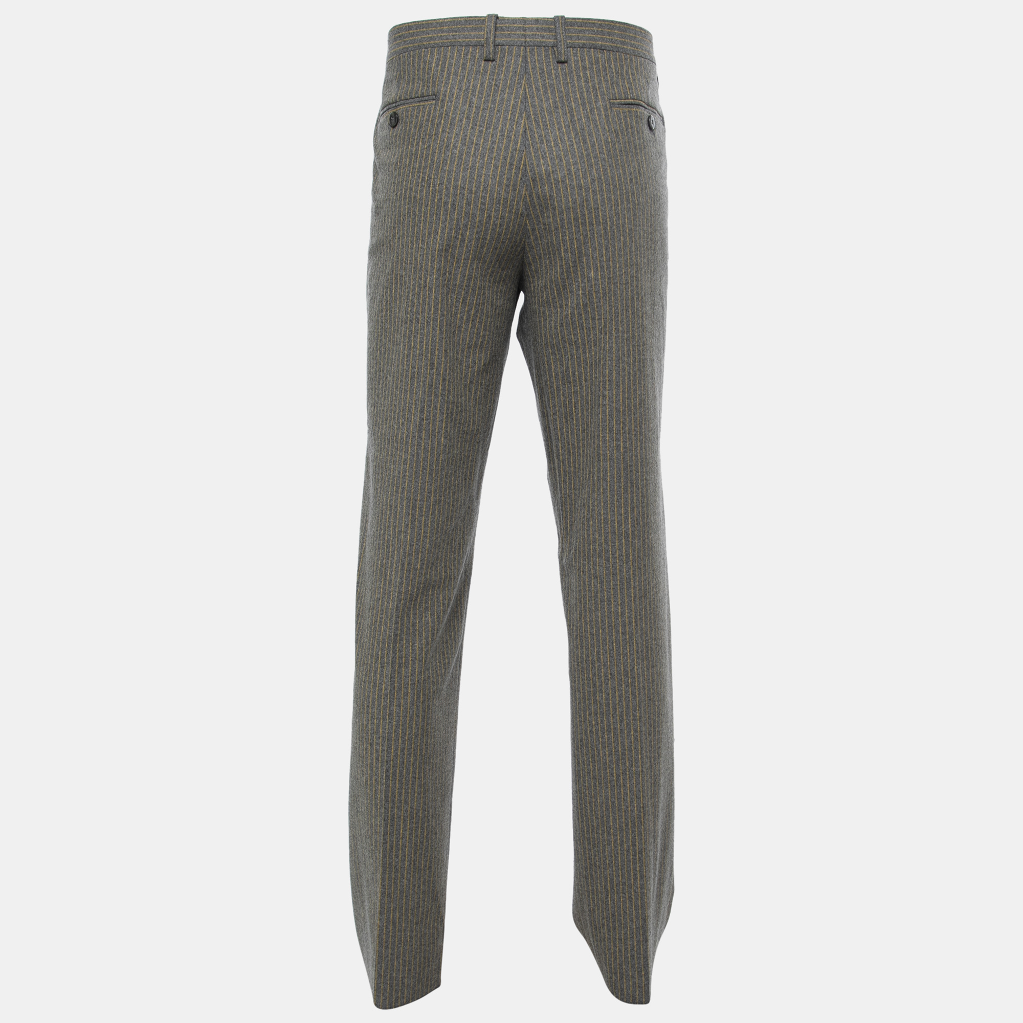 

Etro Grey Striped Wool Trousers