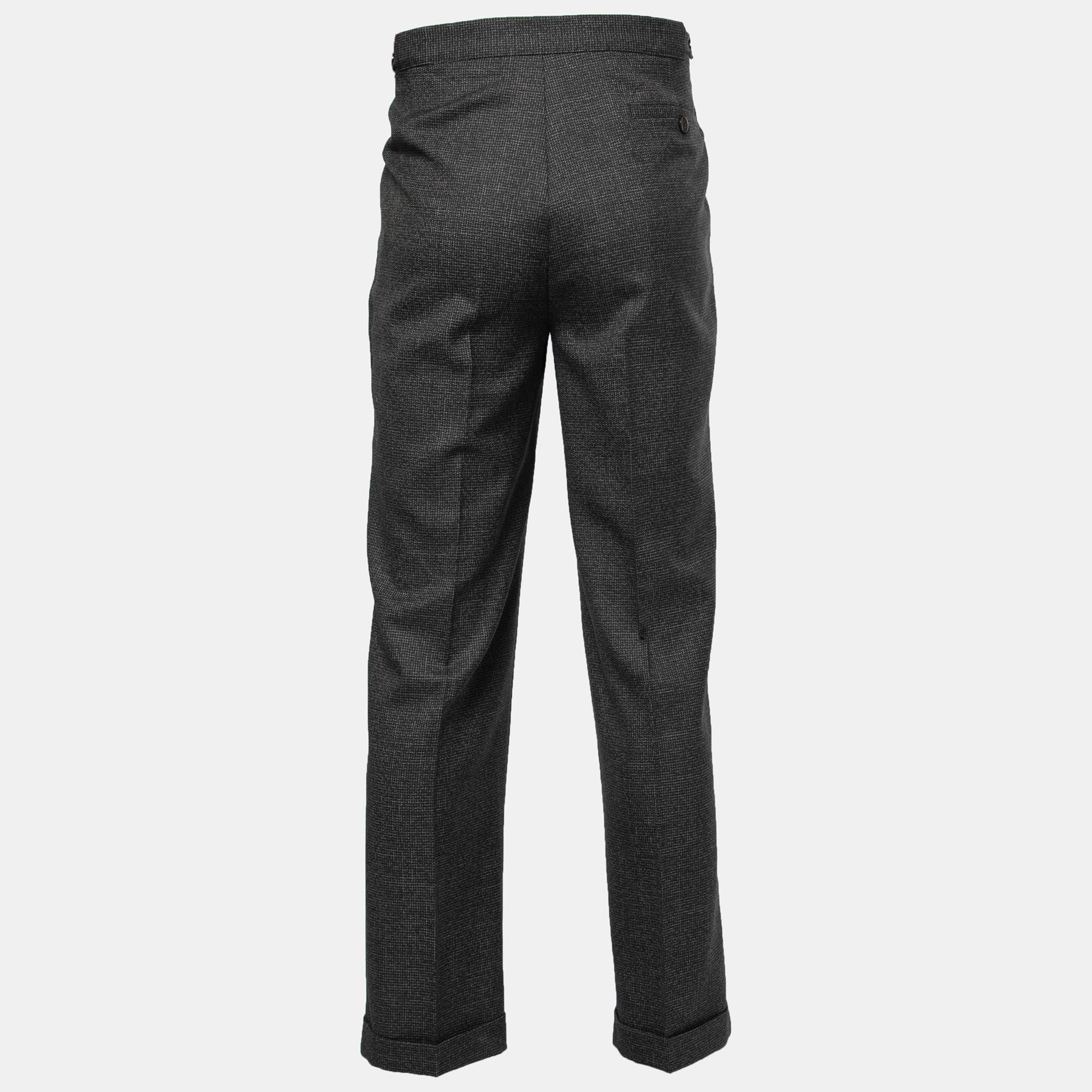 

Etro Grey/Brown Patterned Wool Trousers