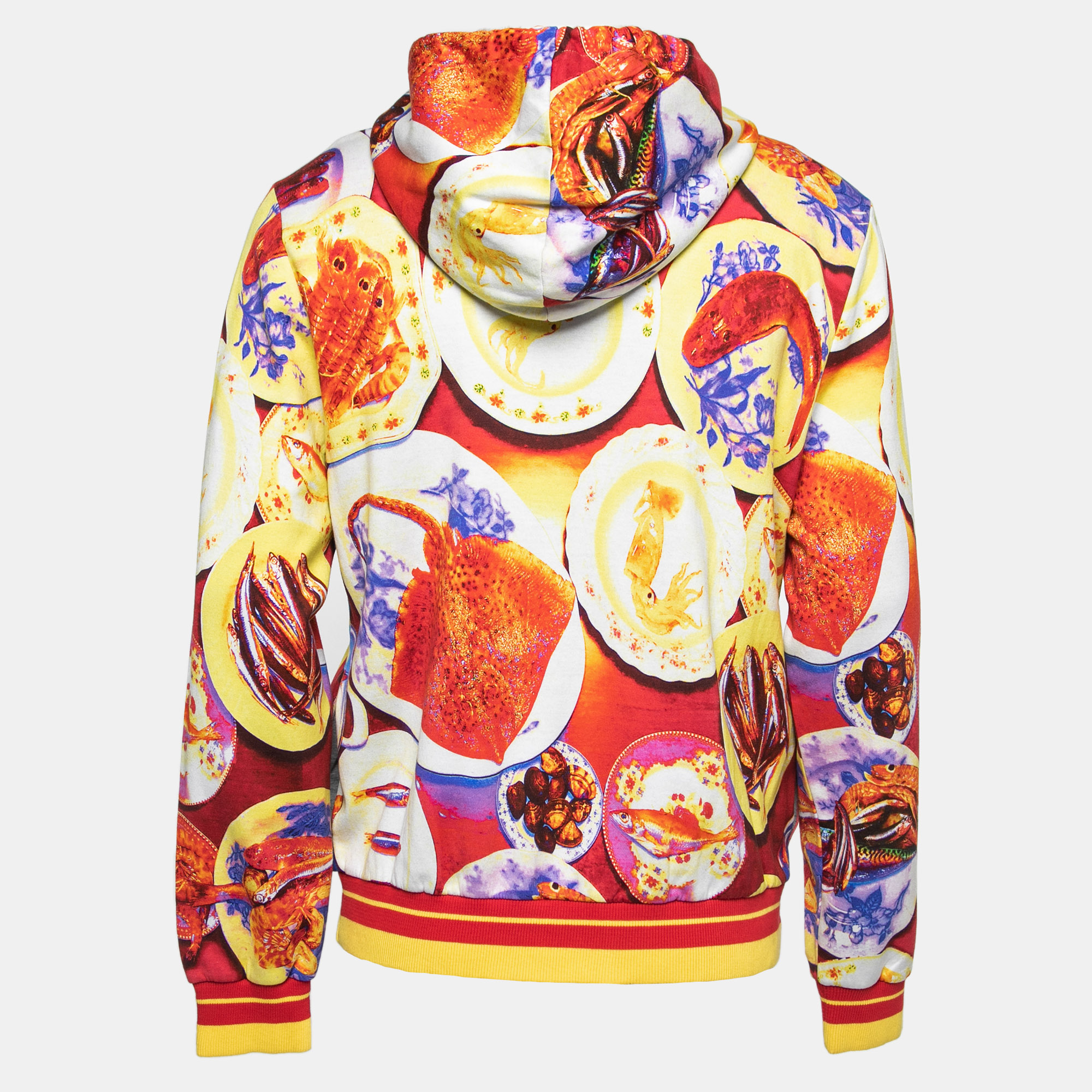 

Etro Red Printed Cotton Zip-Up Hoodie