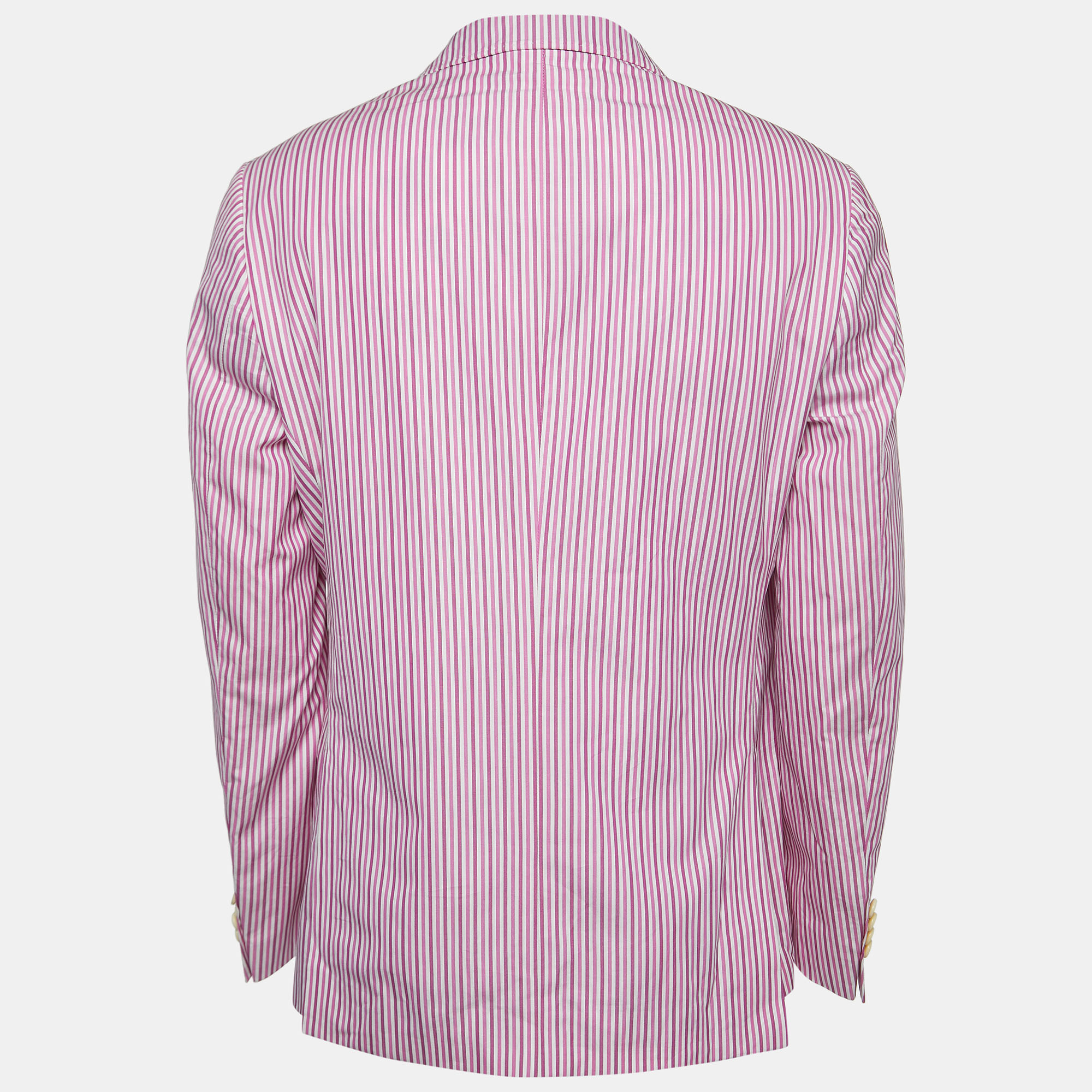 

Etro Purple Striped Cotton Single Breasted Blazer
