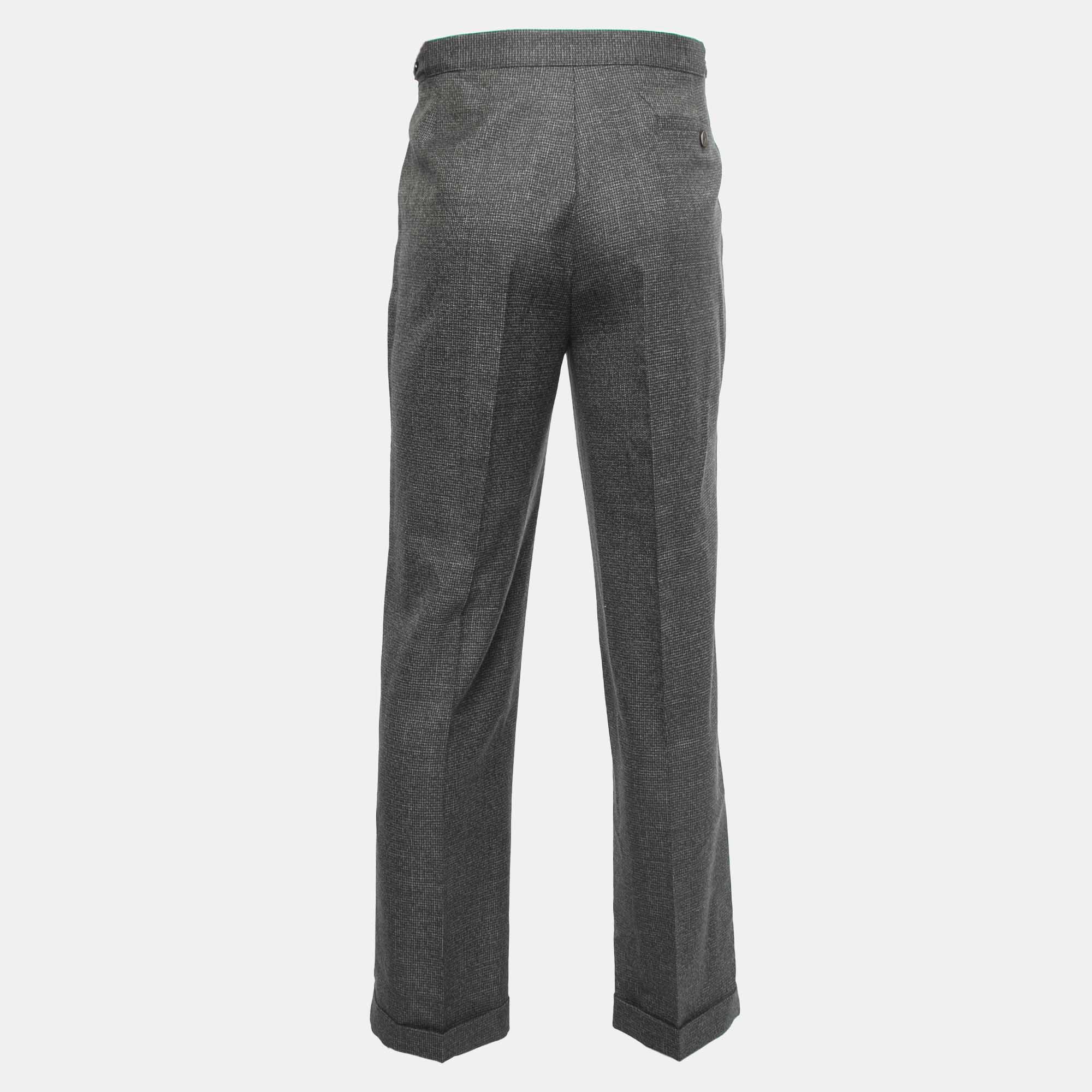 

Etro Dark Grey/Multicolor Patterned Wool Trousers