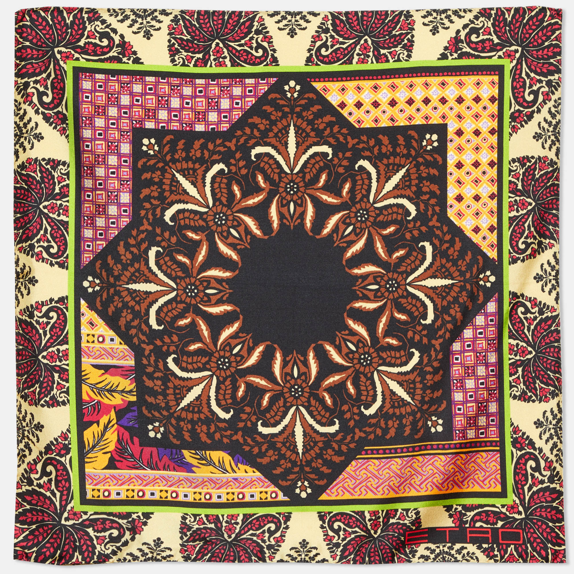 

Etro Multicolor Printed Silk Pocket Square