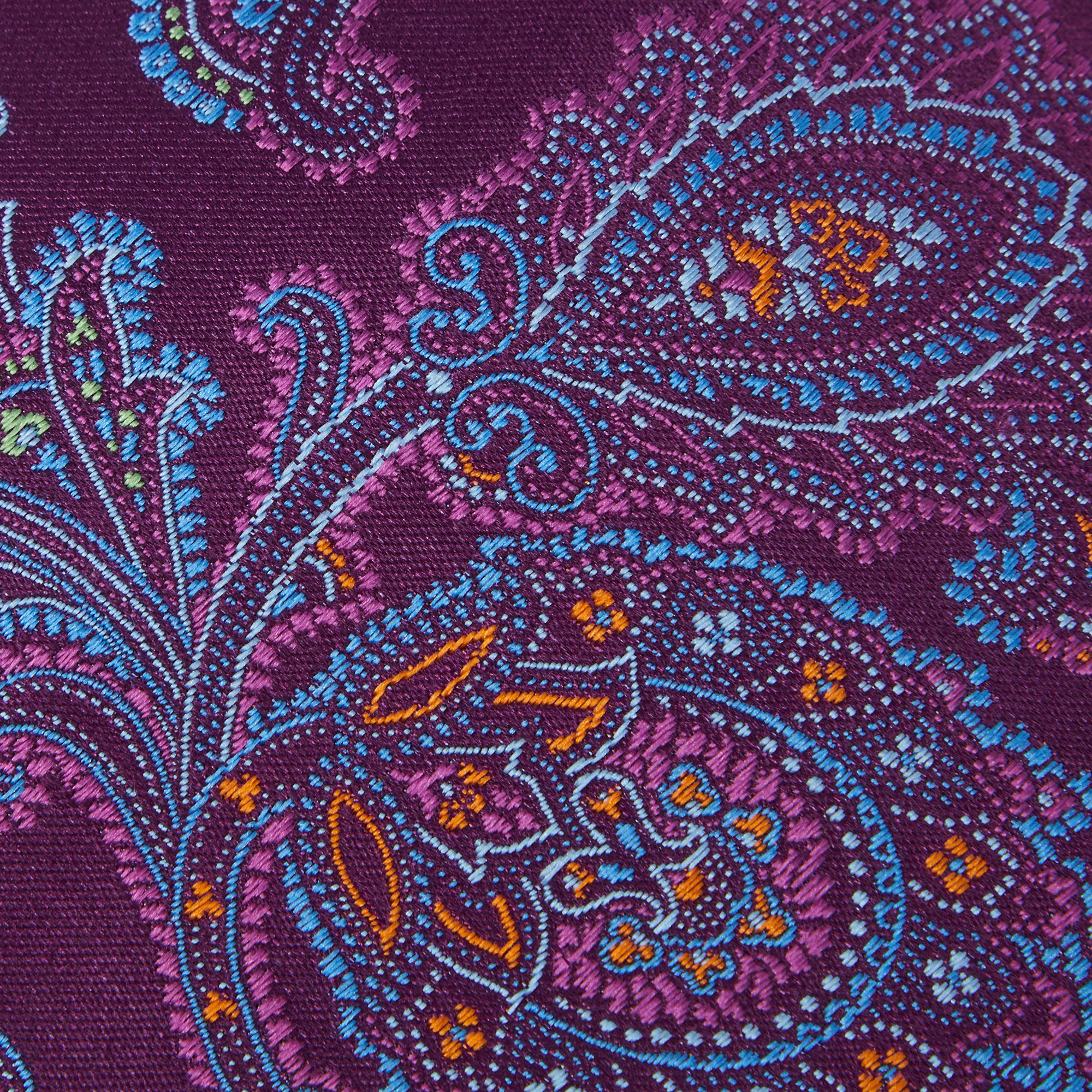 

Etro Purple Paisley Jacquard Silk Tie