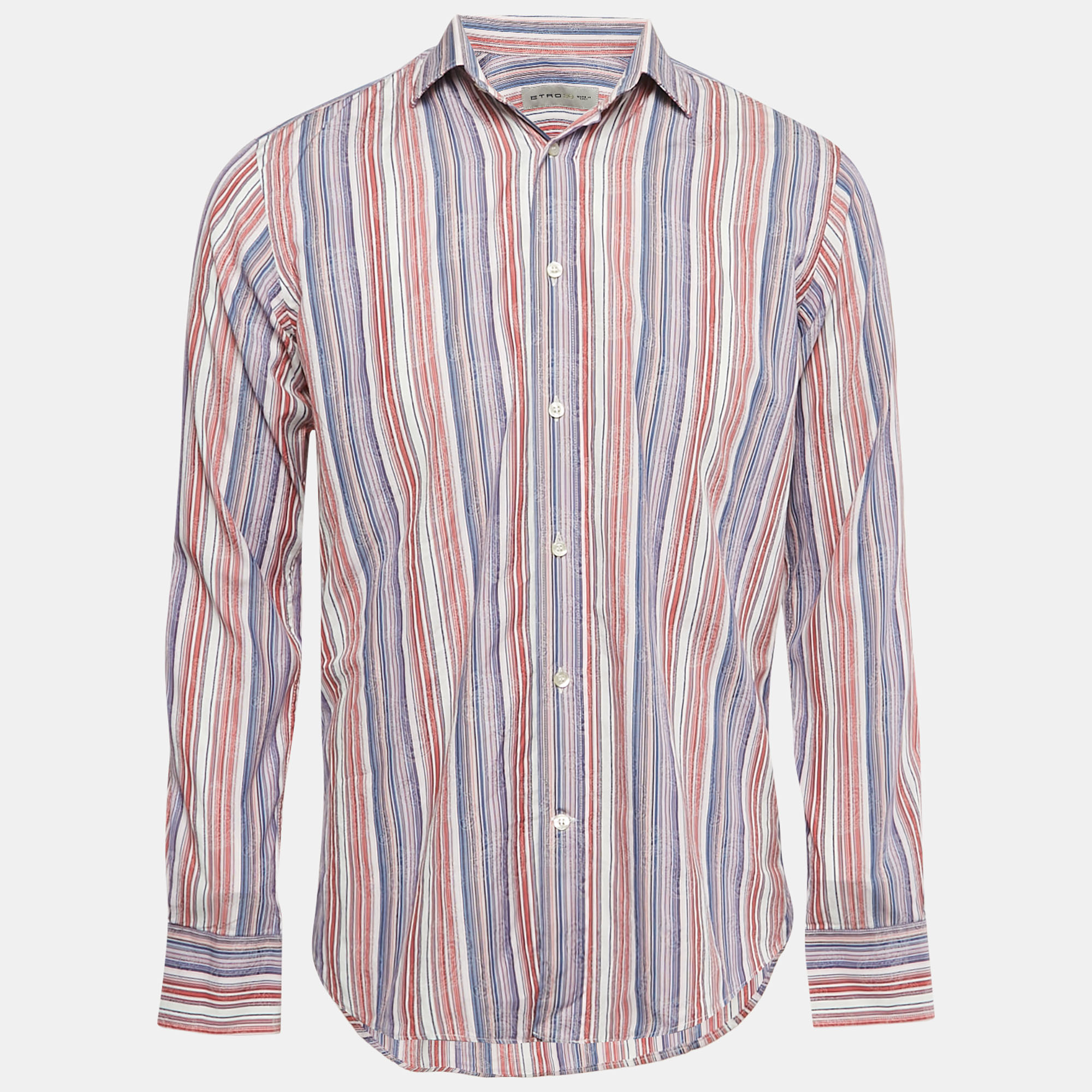 

Etro Multicolor Cotton Jacquard Button Front Shirt M