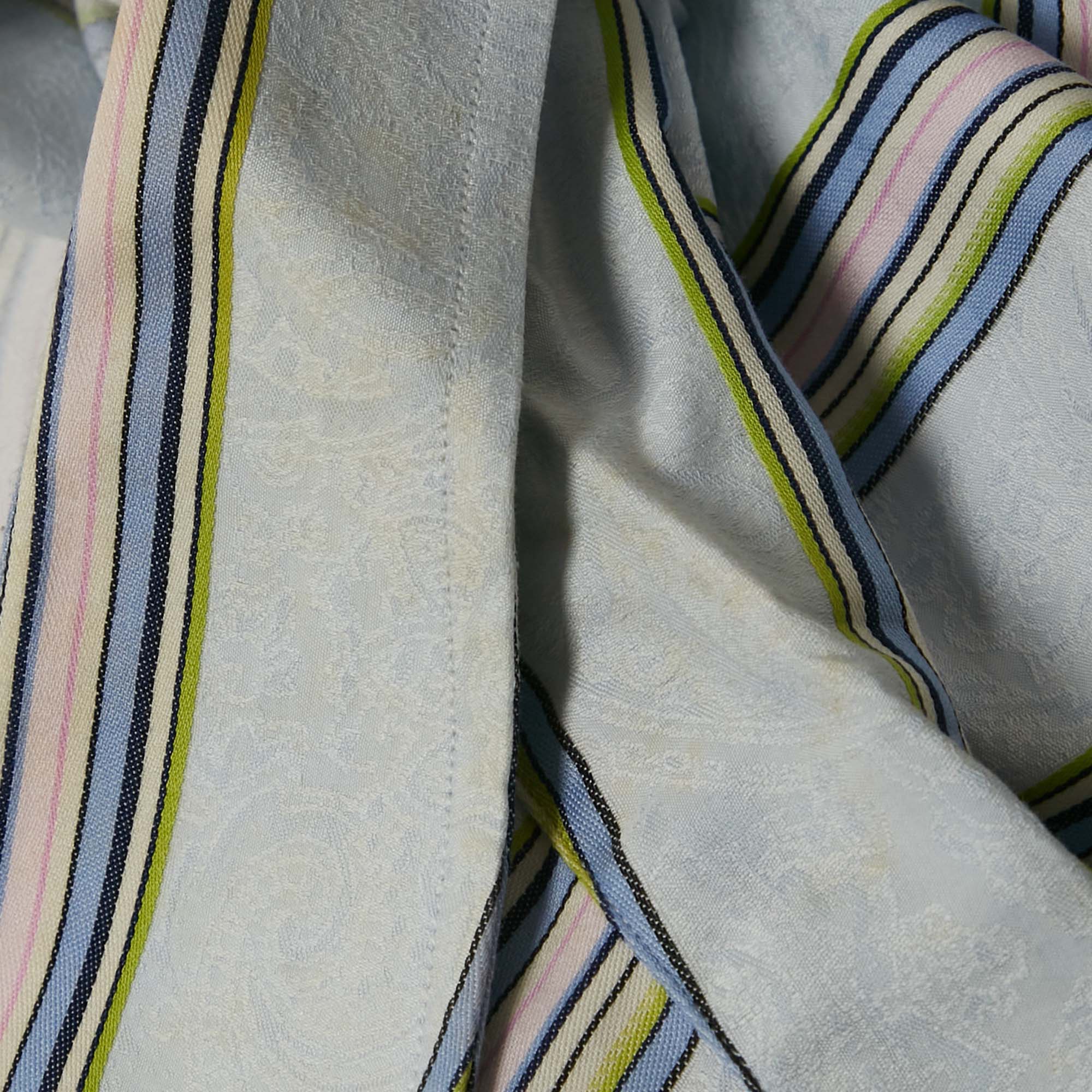 Etro Multicolor Stripe Jacquard Cotton Button Front Shirt M 