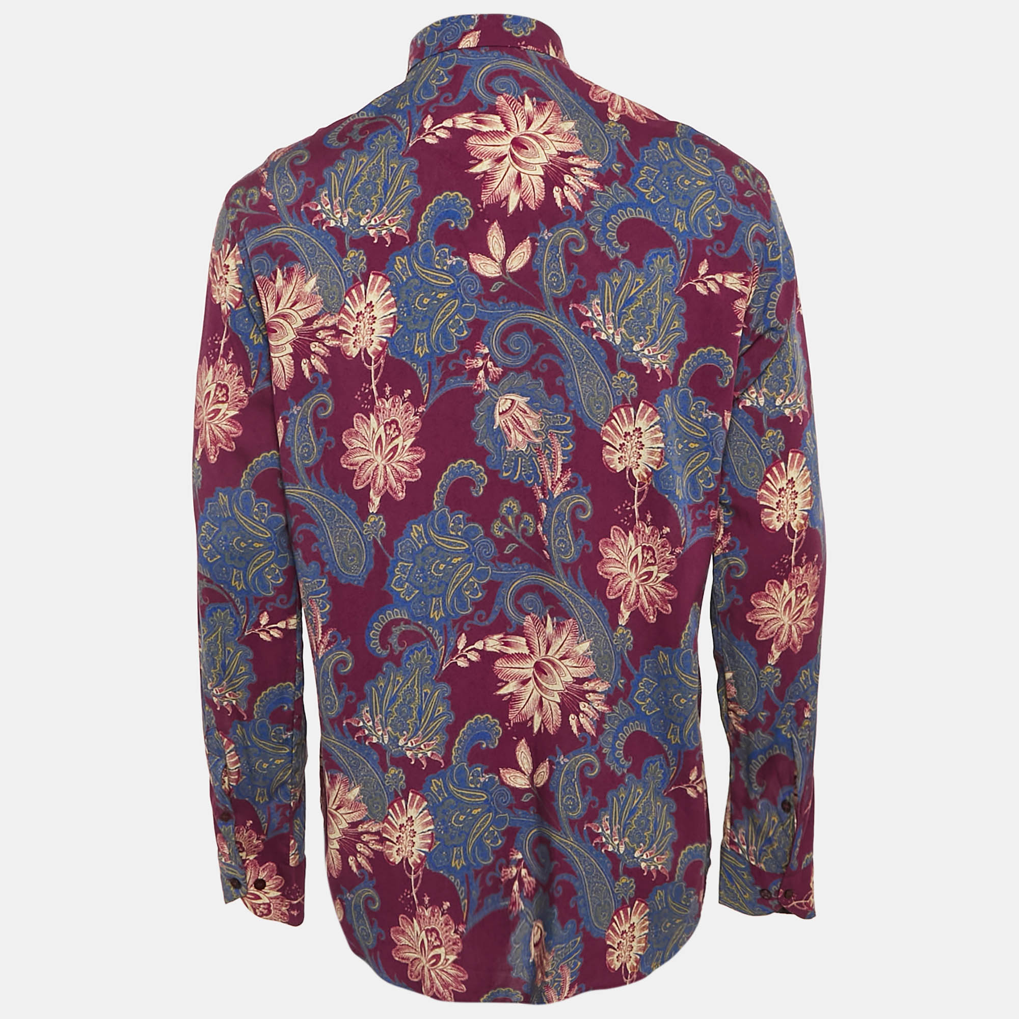 Etro Multicolor Printed Viscose Button Front Shirt L 