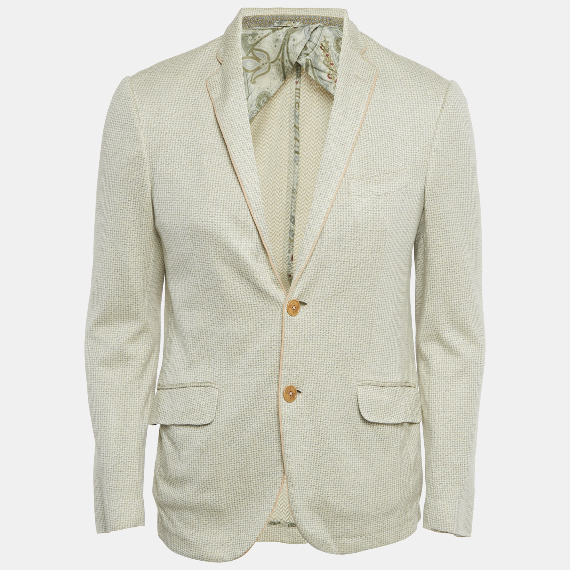 

Etro Green Linen Blend New Jersey Blazer L
