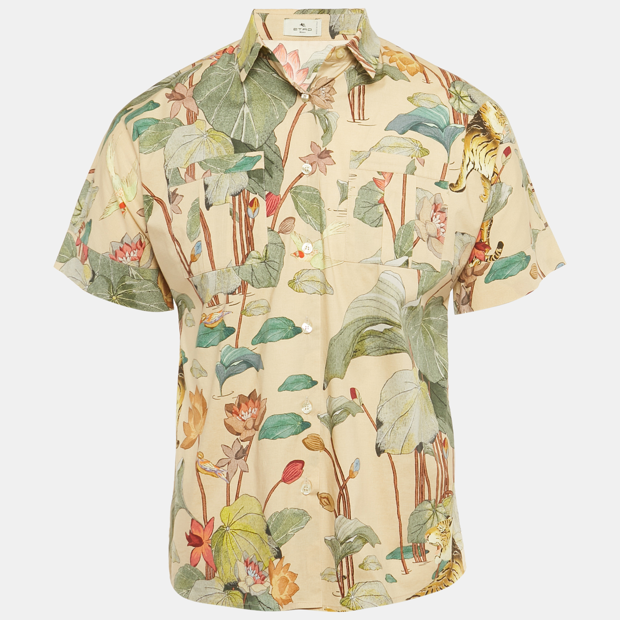 

Etro Beige Printed Cotton Shirt M