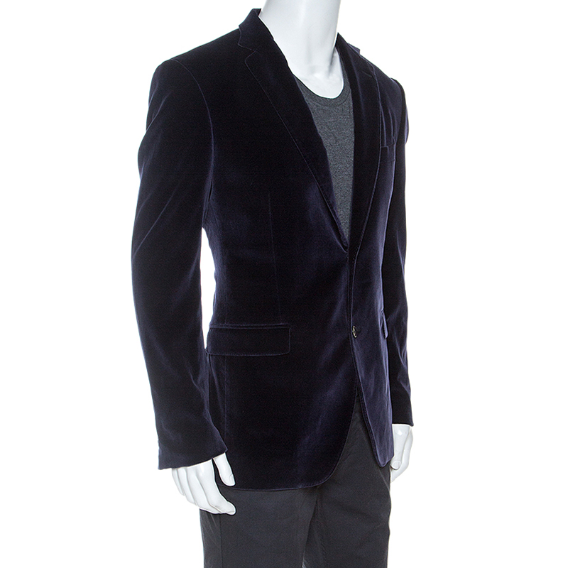 

Etro Navy Blue Velvet Blazer