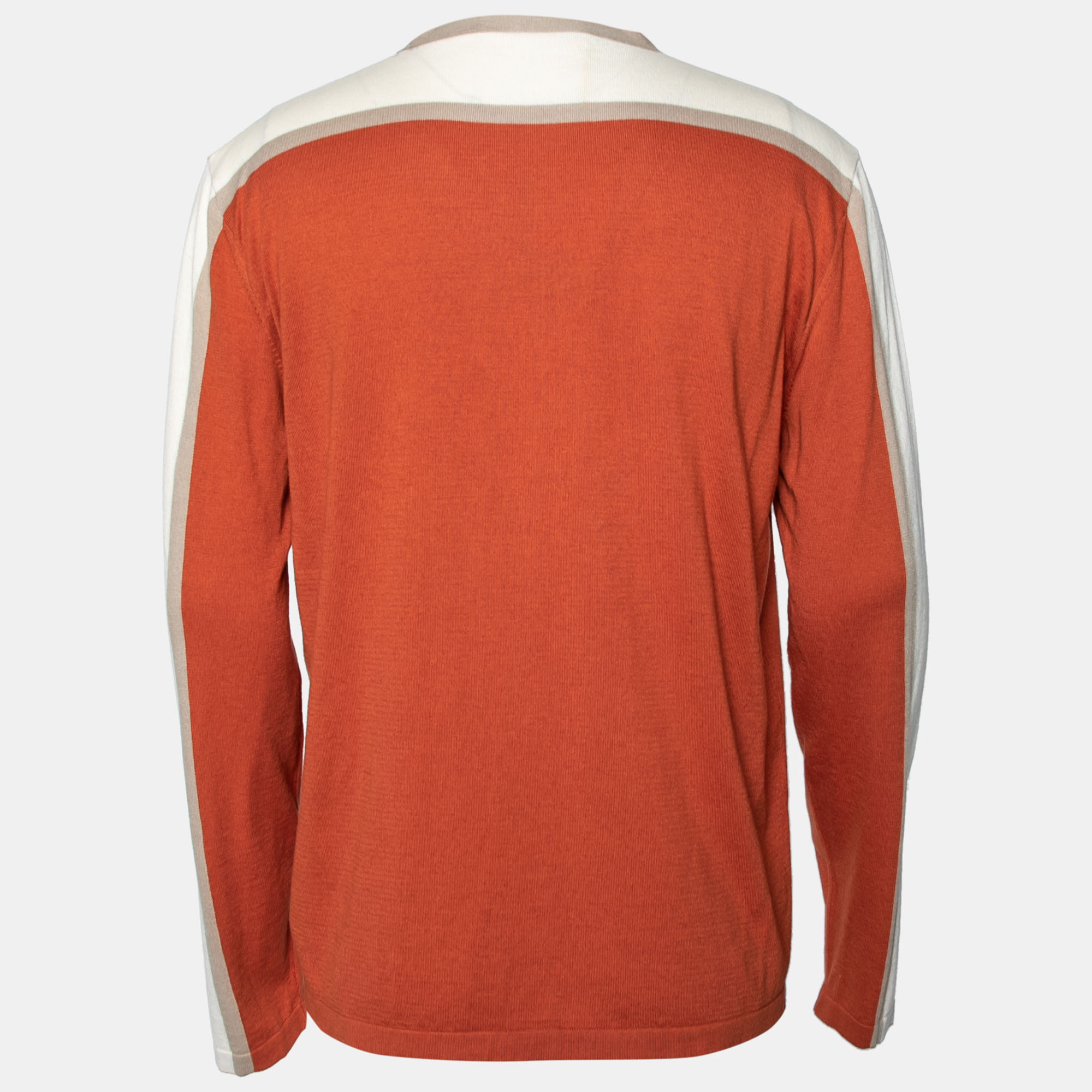 

Etro Tri Color Knit Button Front Long Sleeve Sweater 2XL, Multicolor