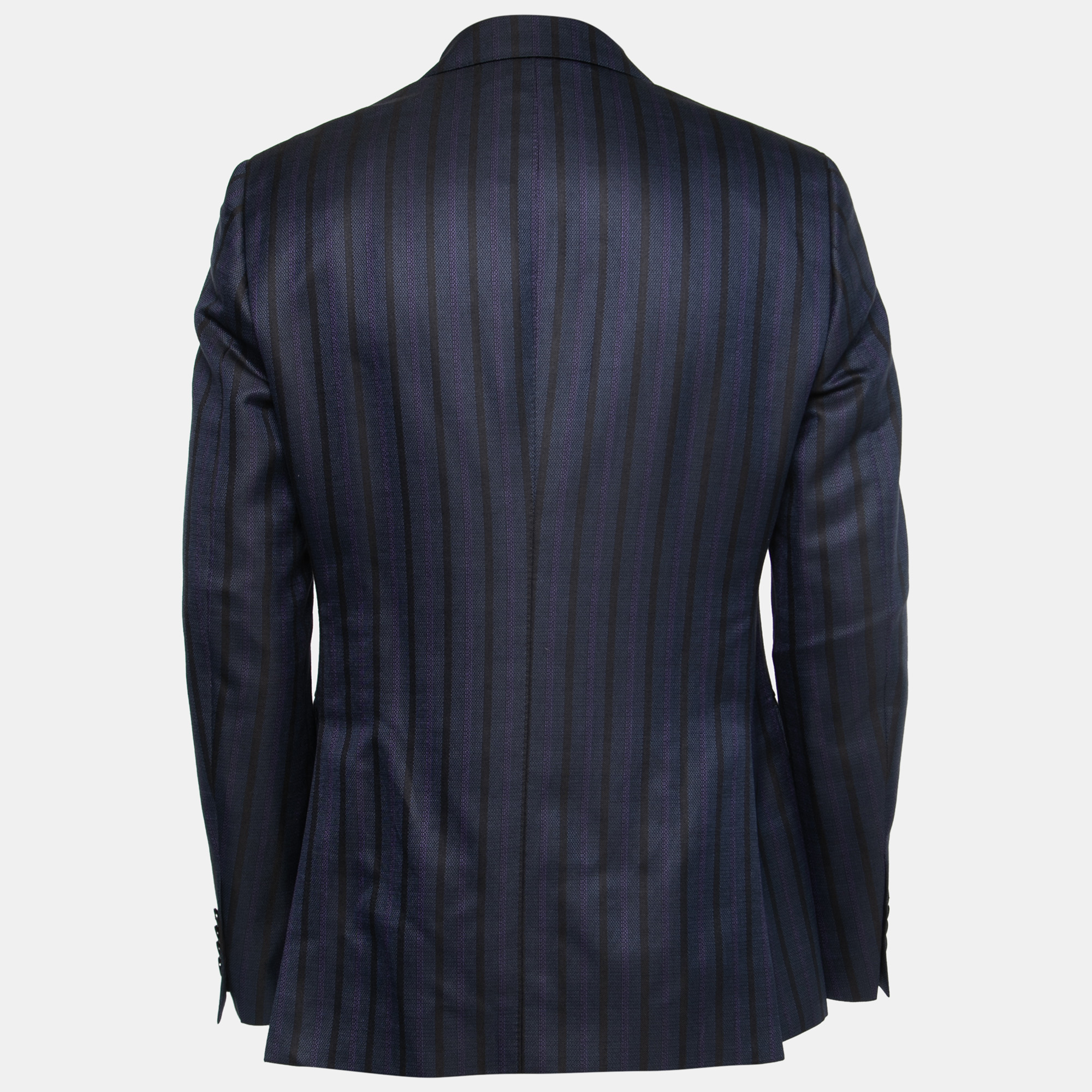 

Etro Navy Blue Striped Wool & Silk Mineide Regular-Fit Blazer