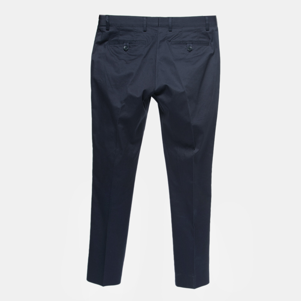 

Etro Navy Blue Cotton Twill Trousers