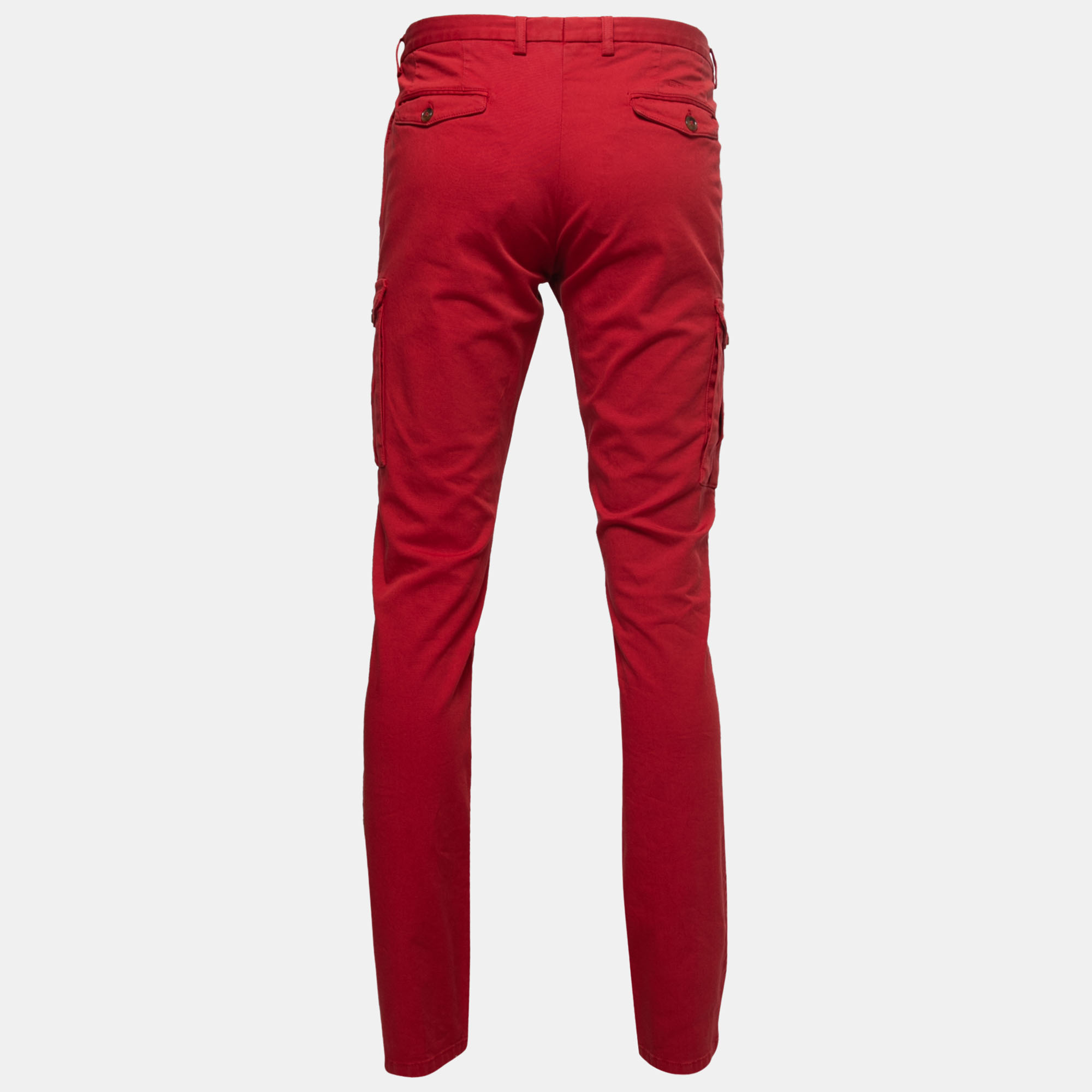 

Etro Red Cotton Cargo Trousers