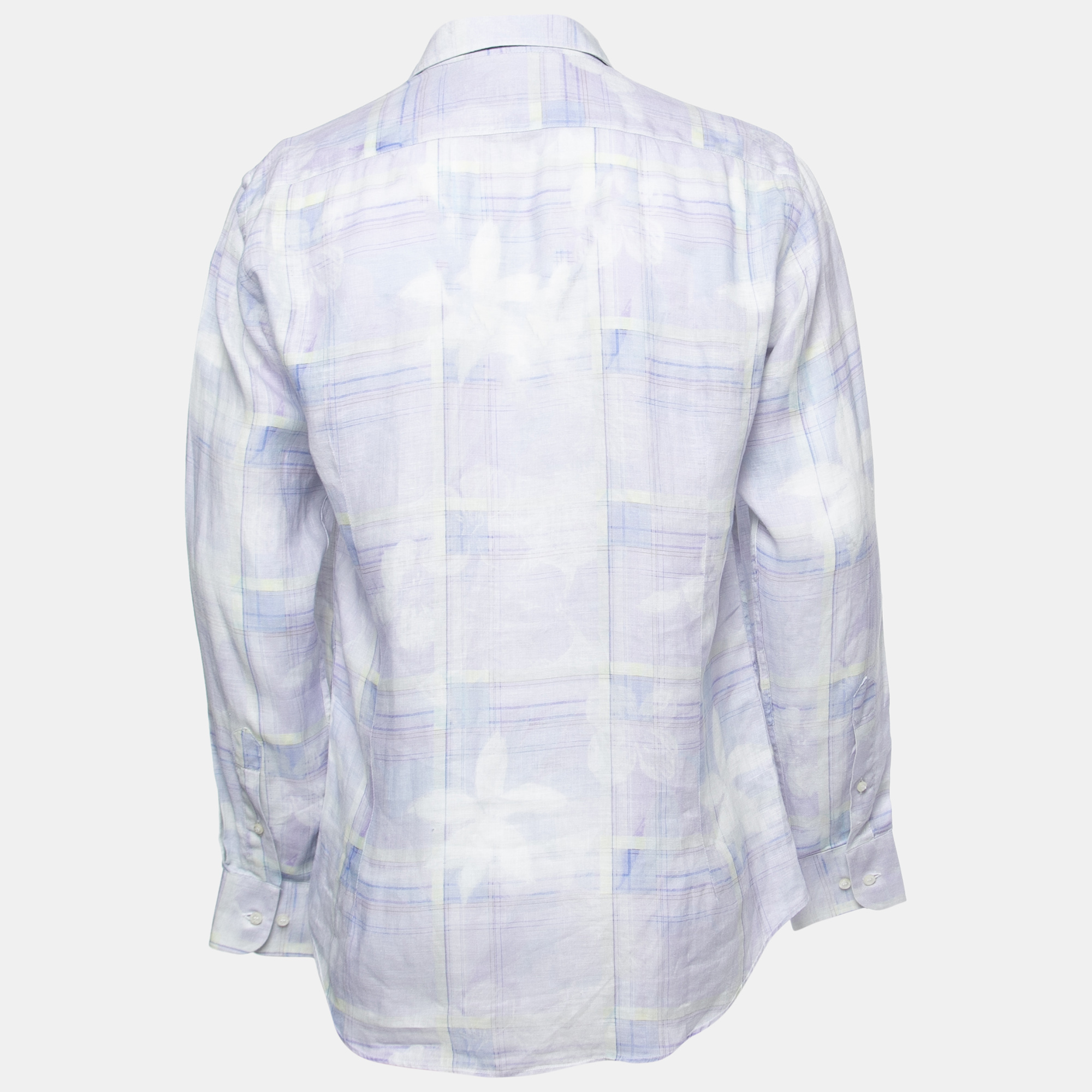 

Etro Blue Printed Linen Button Front Shirt