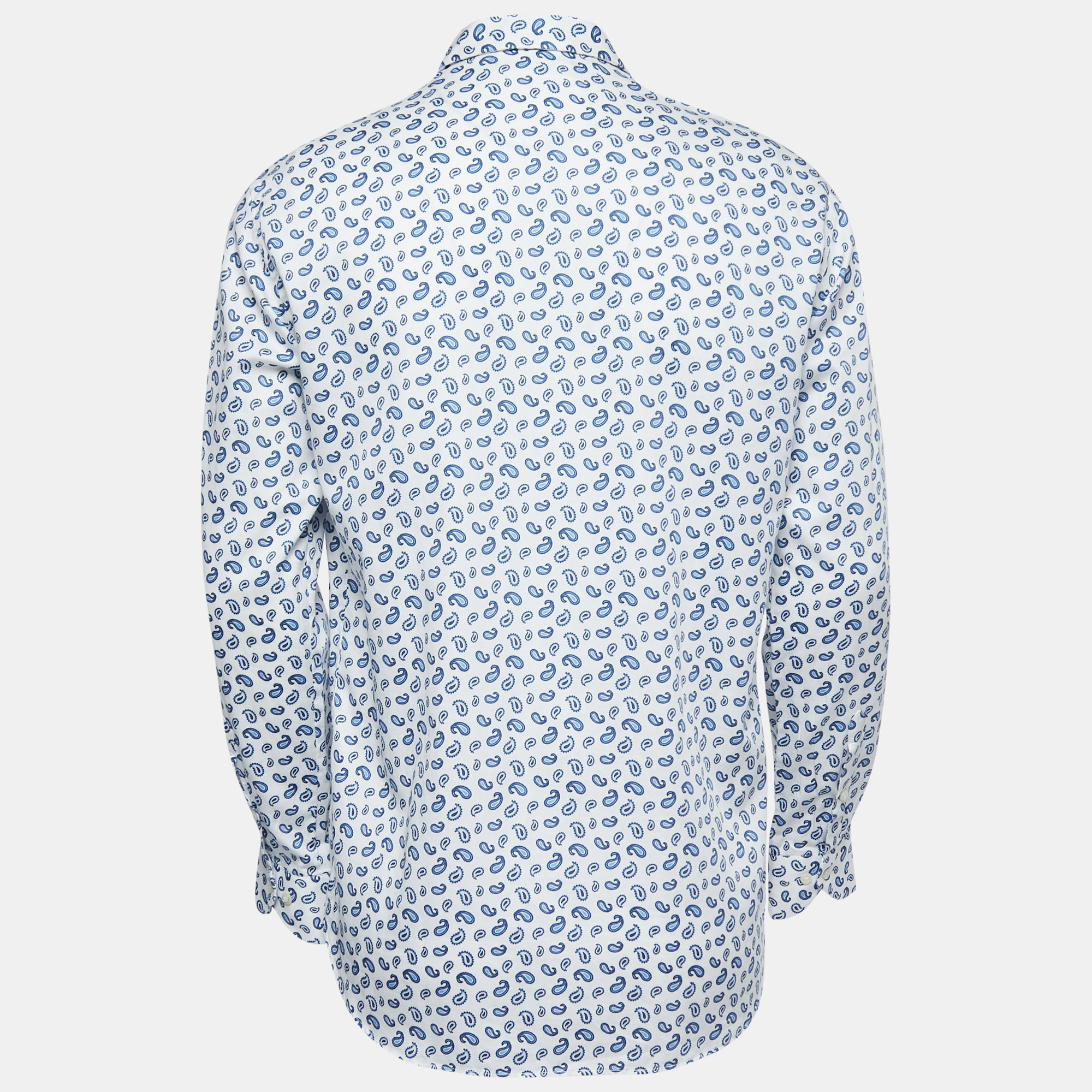 

Etro White Paisley Printed Cotton Full Sleeve Shirt
