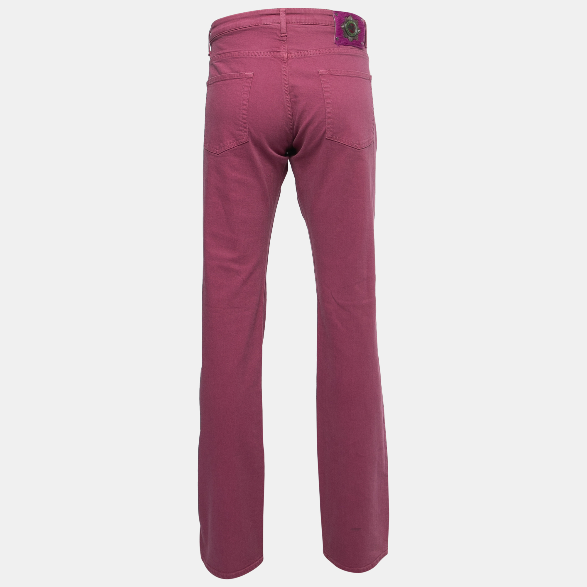 

Etro Purple Cotton Straight Leg Pants