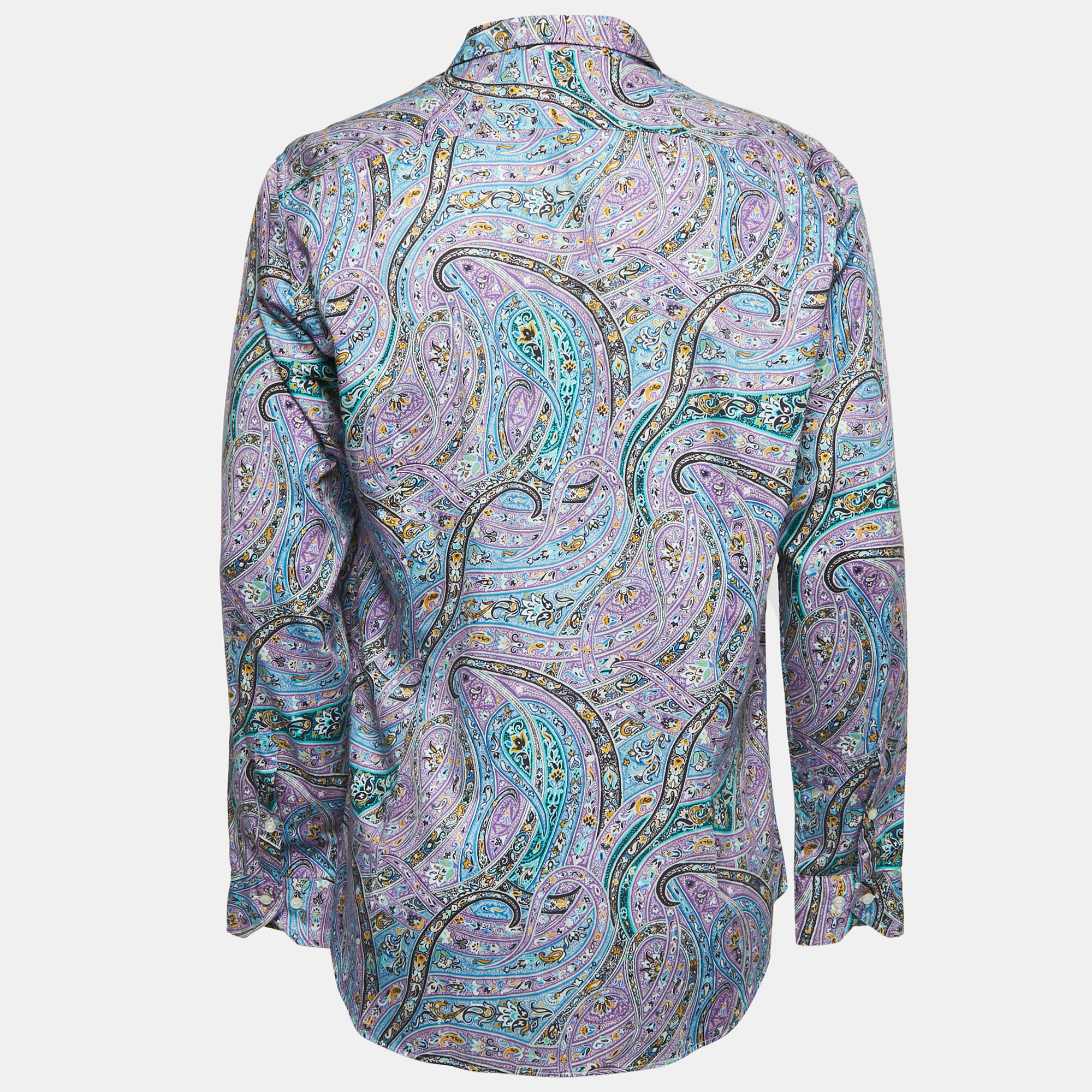 

Etro Multicolor Paisley Print Cotton Button Front Full Sleeve Shirt