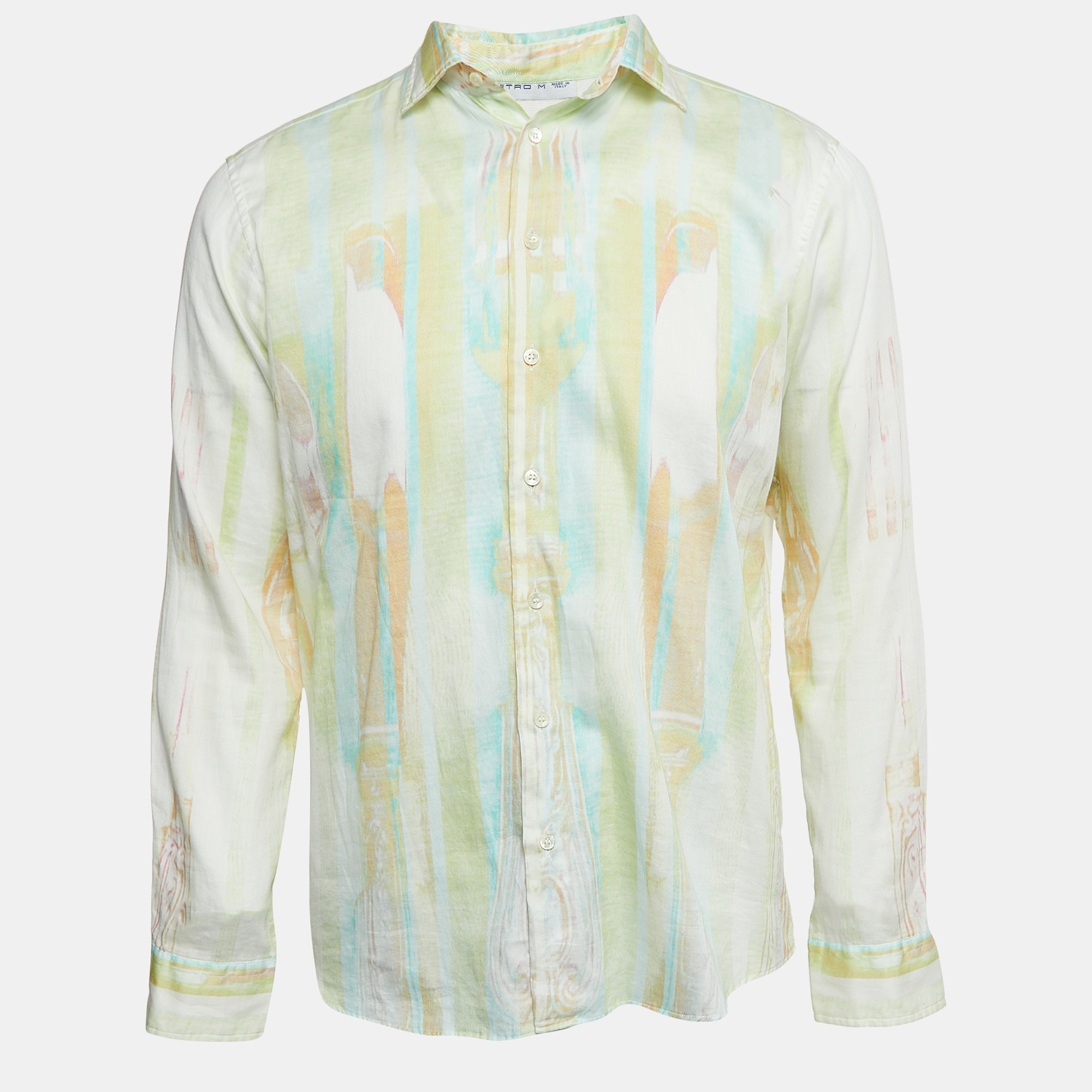 

Etro Multicolor Print Cotton Button Front Full Sleeve Shirt M